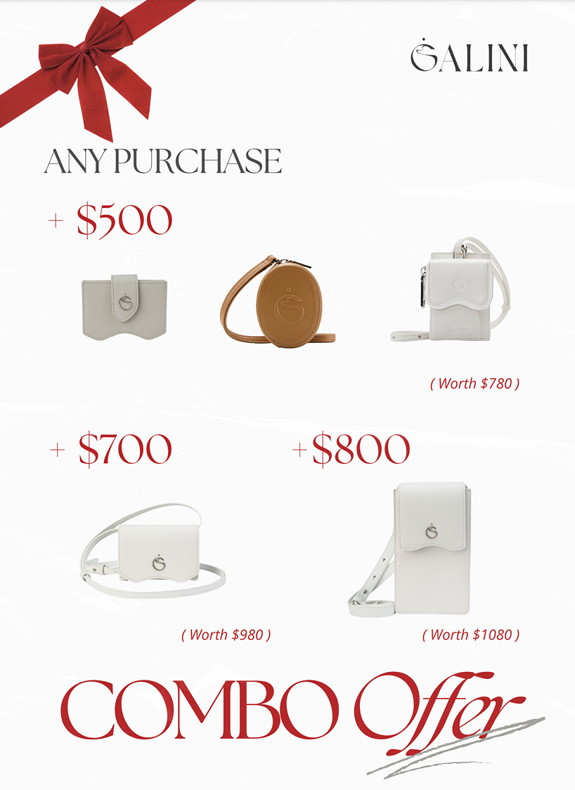 Galini首個專賣點進駐中環「Parallel 51」,由即日起至12月31日,凡於網店或專賣點購買任何袋款,可以優惠價加購指定產品。