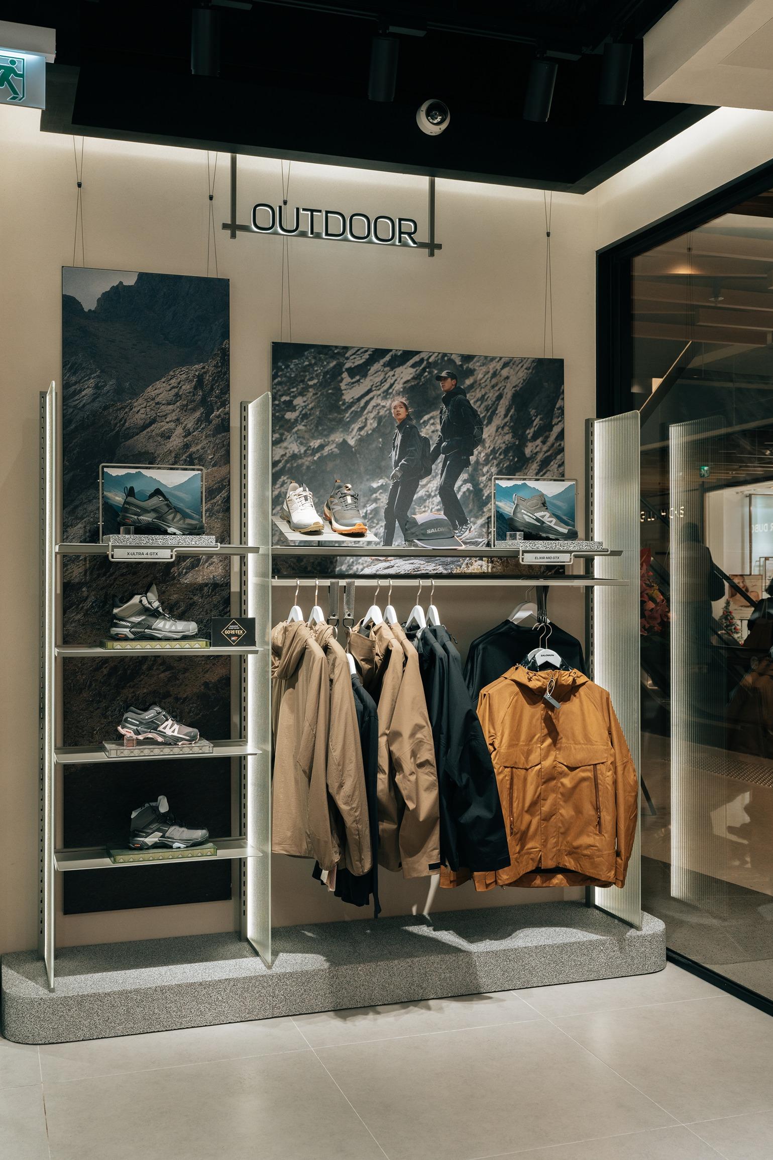 Salomon銅鑼灣希慎廣場新店劃分為越野跑、路跑及戶外等多個區域。