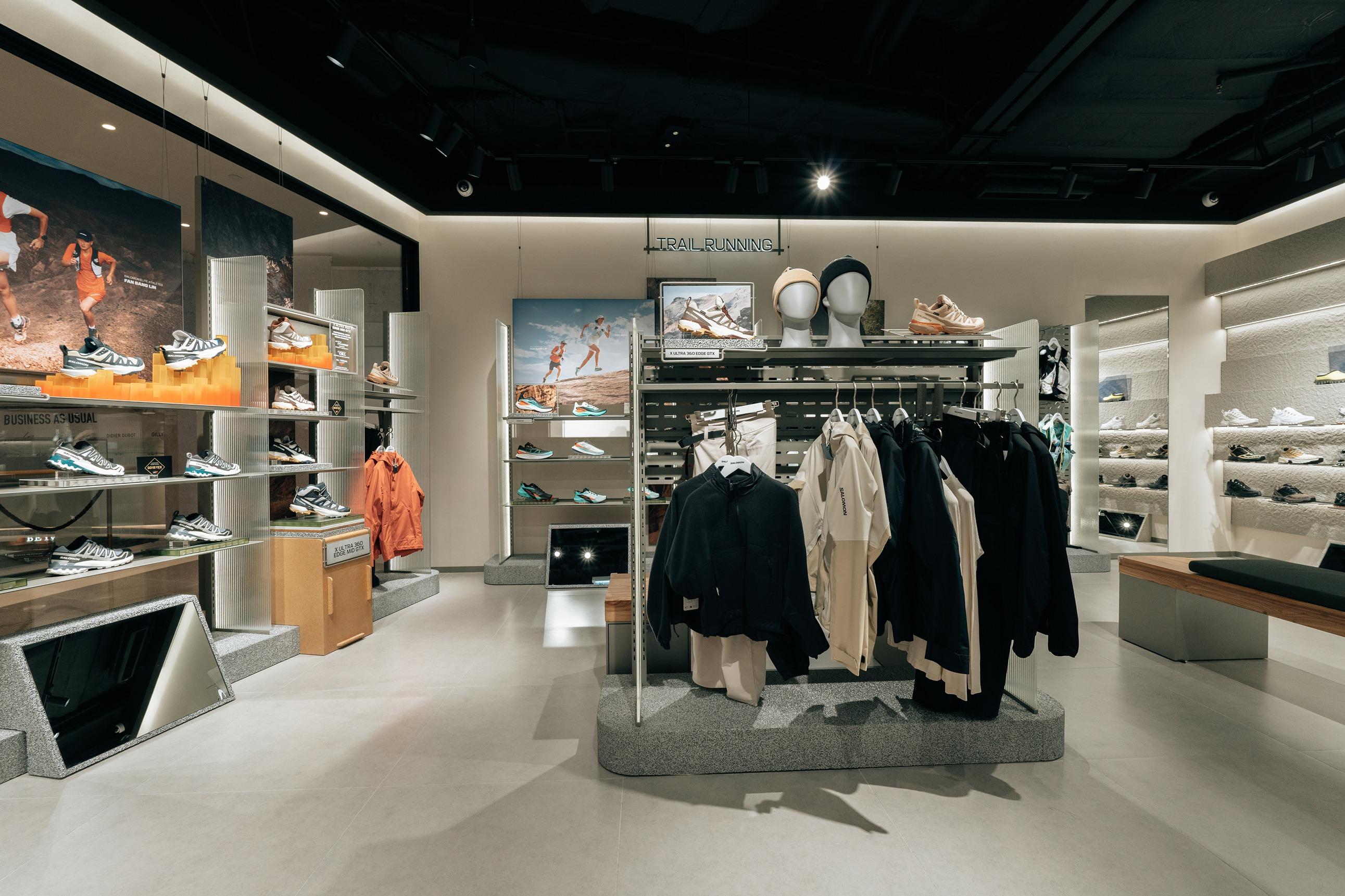 Salomon銅鑼灣希慎廣場新店劃分為越野跑、路跑及戶外等多個區域。