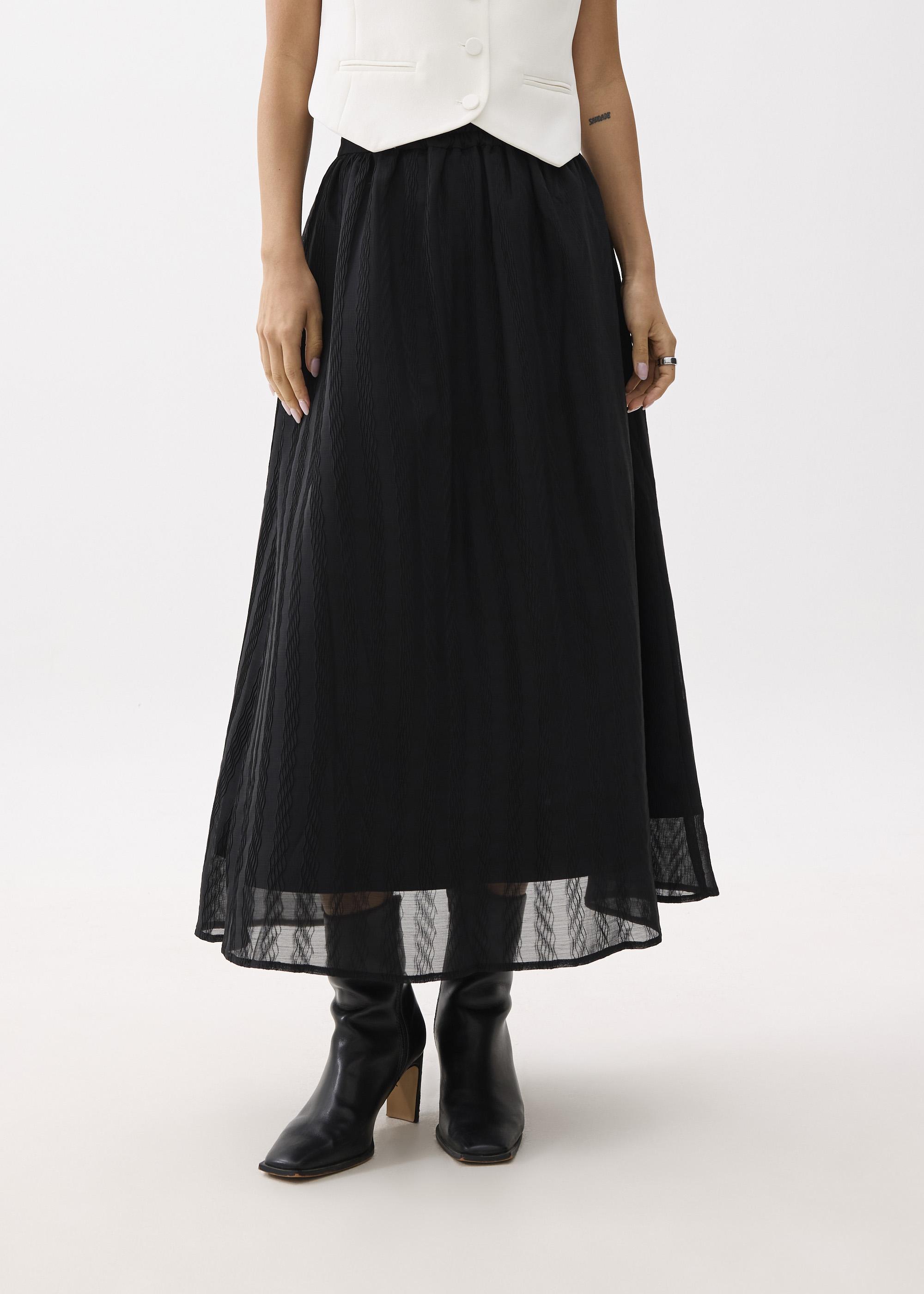Elastic High Waist Crinkled Flare Maxi Skirt 原價: $489 優惠價:$365 (75折)