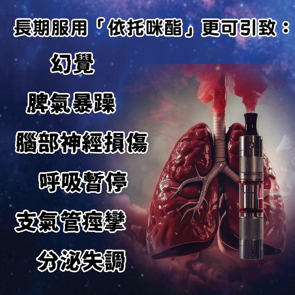 依托咪酯|長期服用Etomidate(又稱太空油)可引致幻覺及呼吸暫停。(Hong Kong Police FB)