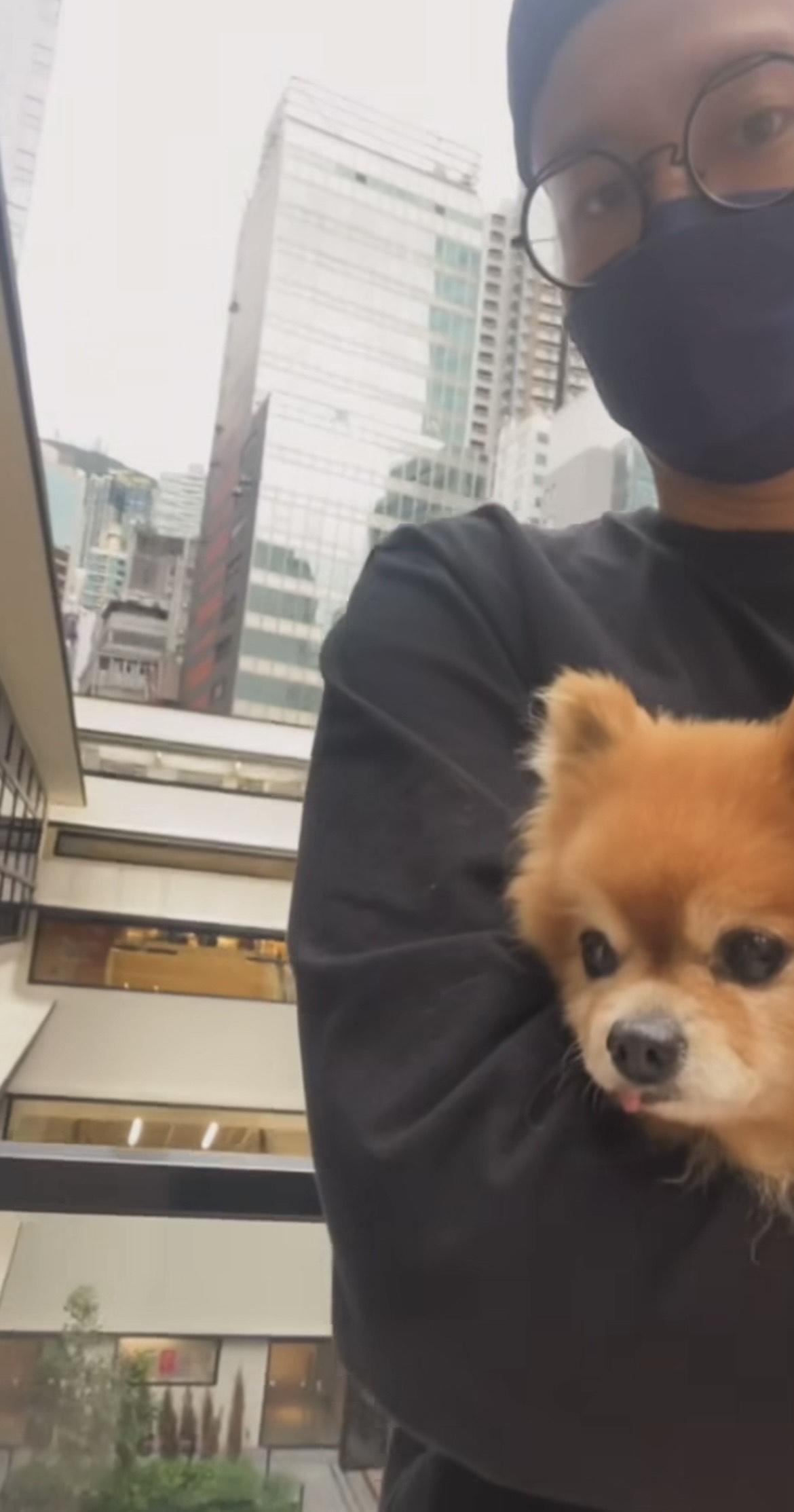 過往不時看到謝東閔照顧冬甩的相片。