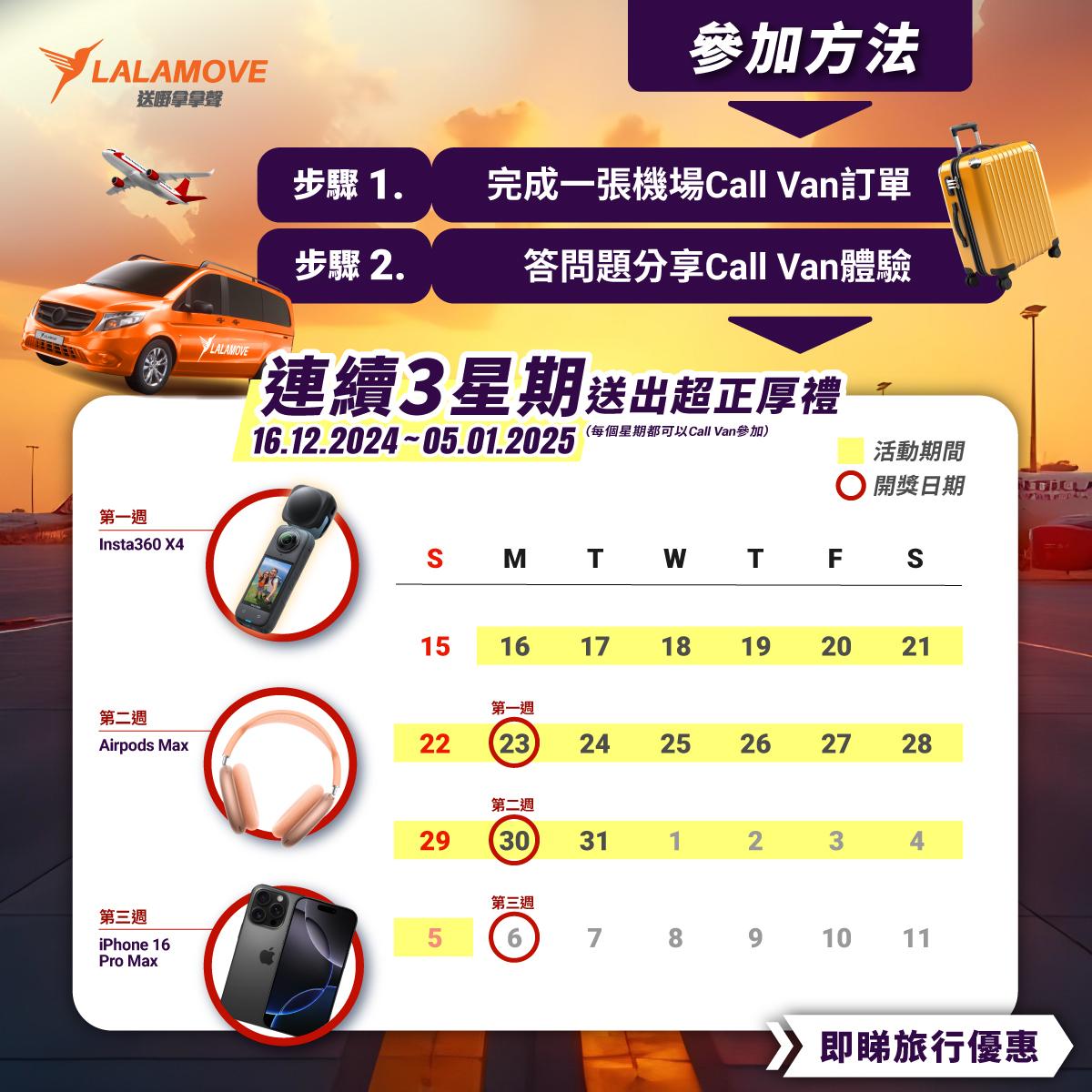 Call Van贏iPhone16 Pro Max參加方法。