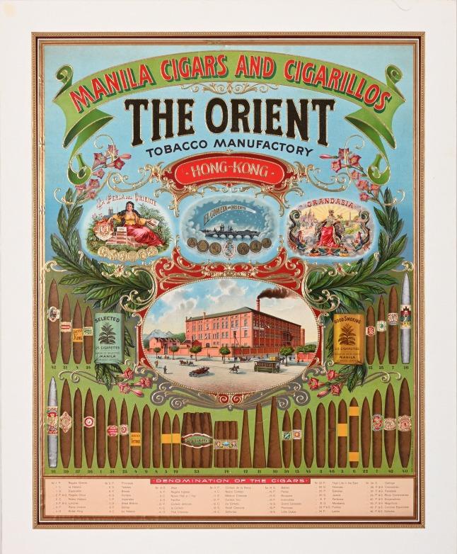 香港歷史博物館「香港多面體」展覽系列,「油尖旺‧望油尖——都市流光坊眾情」展出了1910至1930年代東方煙廠宣傳海報。(圖片來源:政府新聞處)