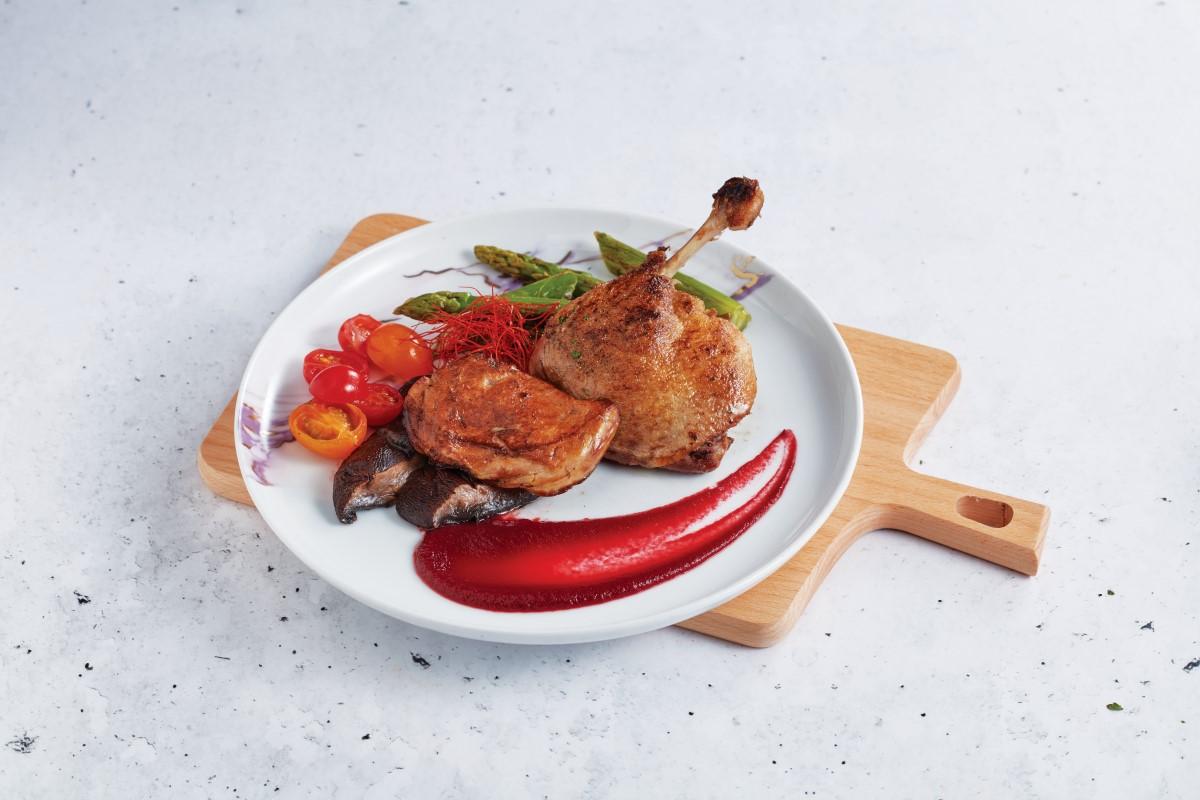 慢煮法國鴨髀配香煎鵝肝