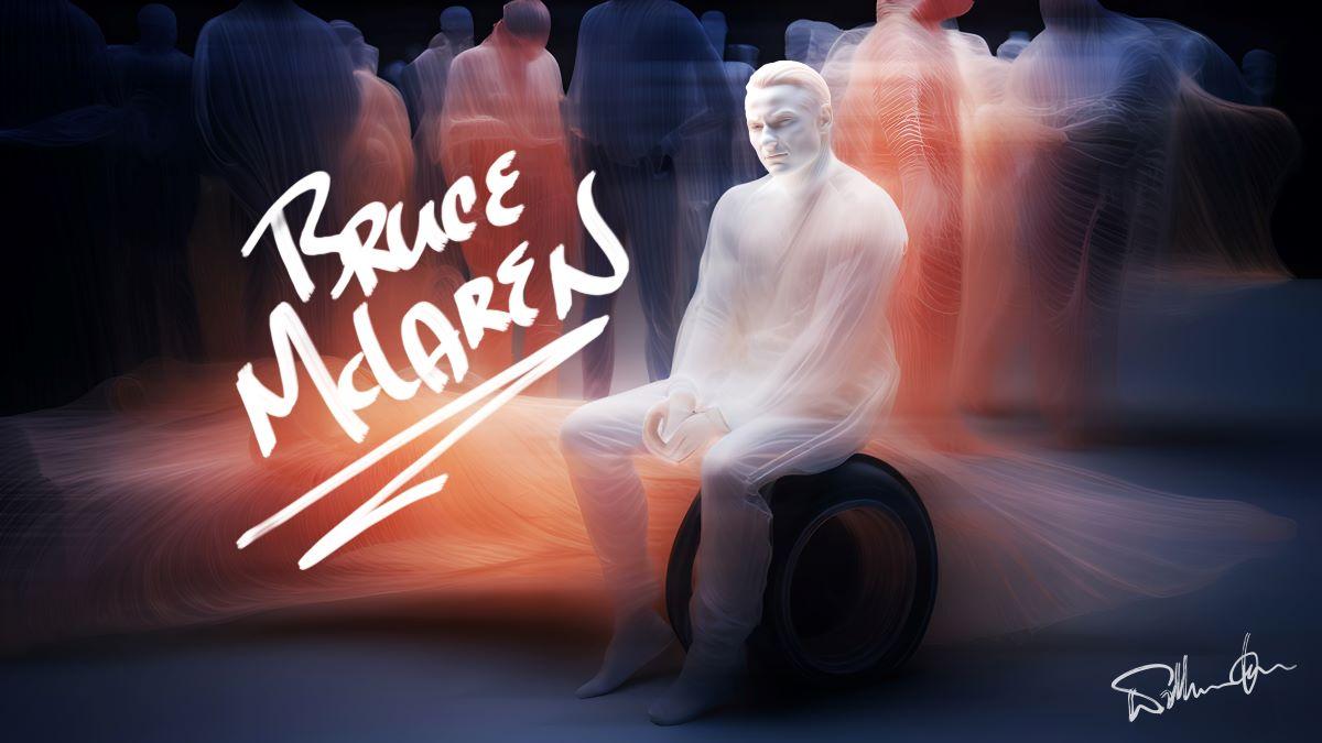 2024年與英國奢華汽車製造商 McLaren聯乘的作品《Art of Speed –Bruce McLaren》。