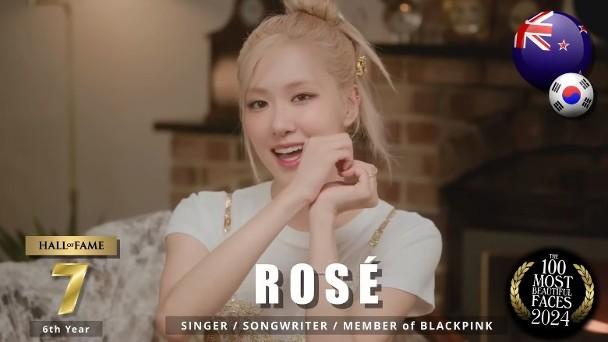 以《APT.》爆紅的另一BLACKPINK成員Rosé首次擠進前十名獲得第7位。