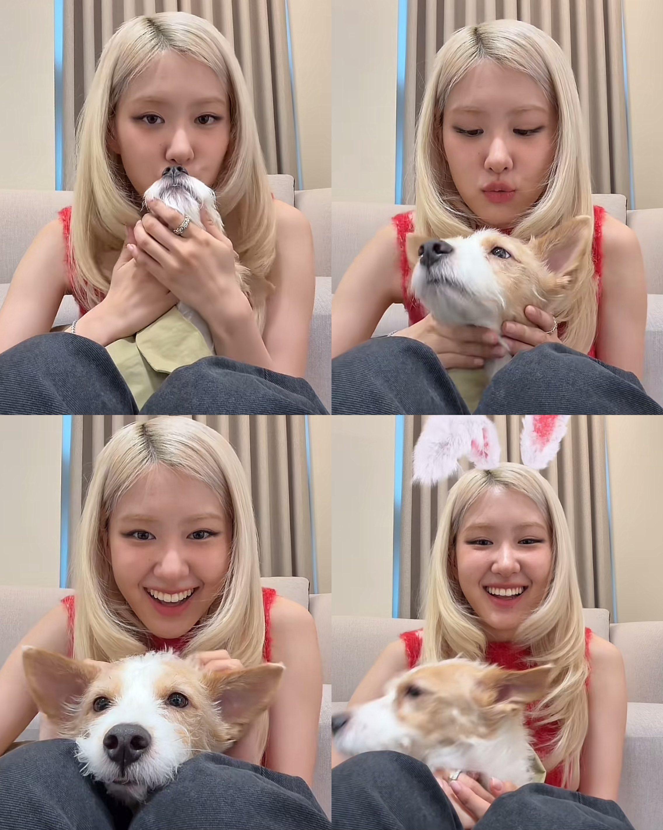 Rosé與愛犬Hank。