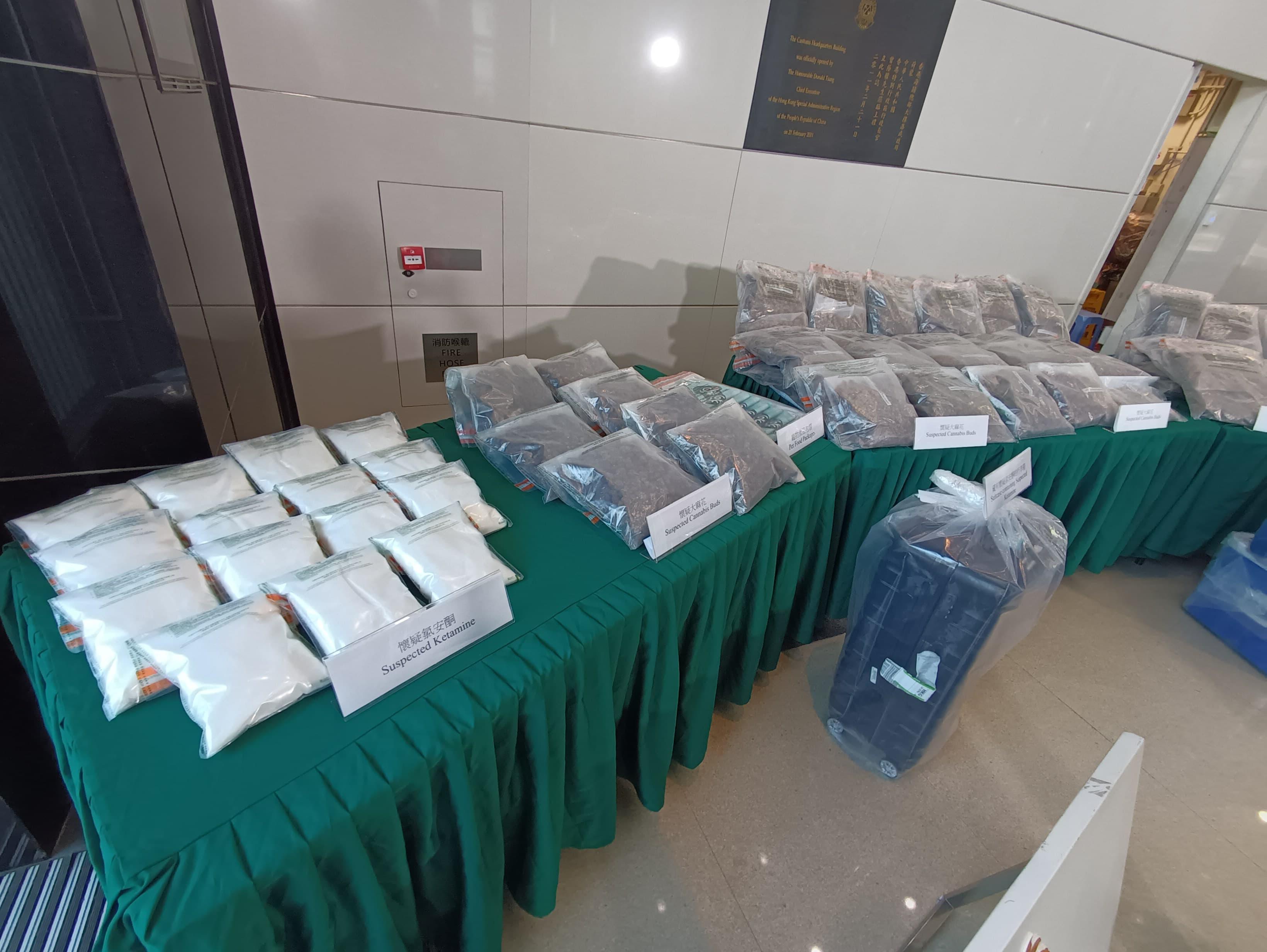 海關破航空販毒案及3毒品倉 檢1,500萬元毒品拘3人