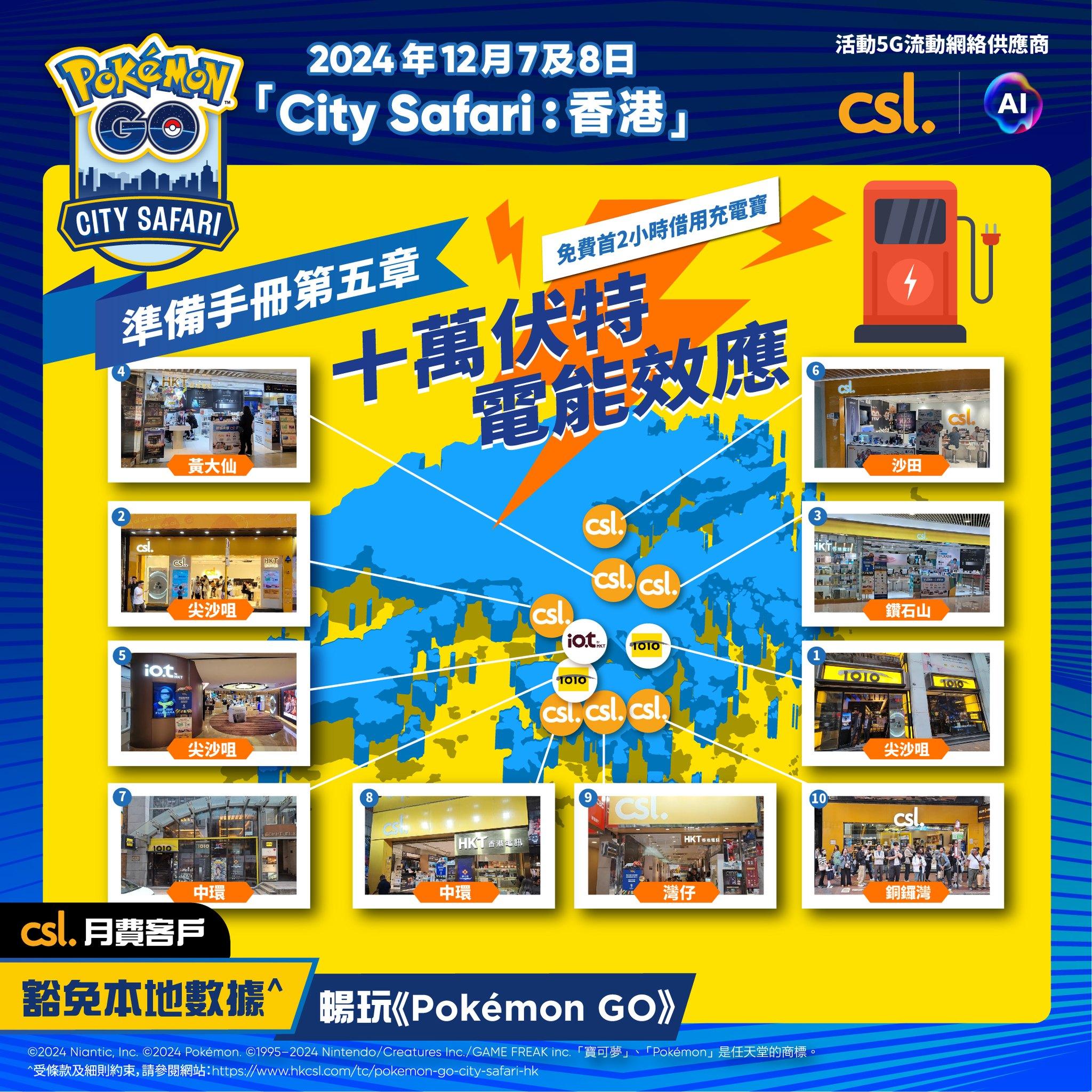 訓練家只要透過AR Lens於指定地點可以免費首2小時借用充電寶。