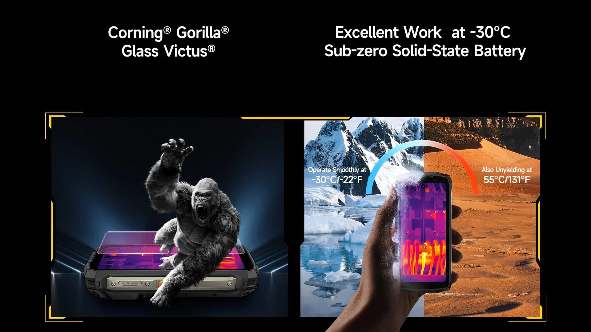 Ulefone Armor Mini 20T Pro使用康寧大猩猩強化玻璃。