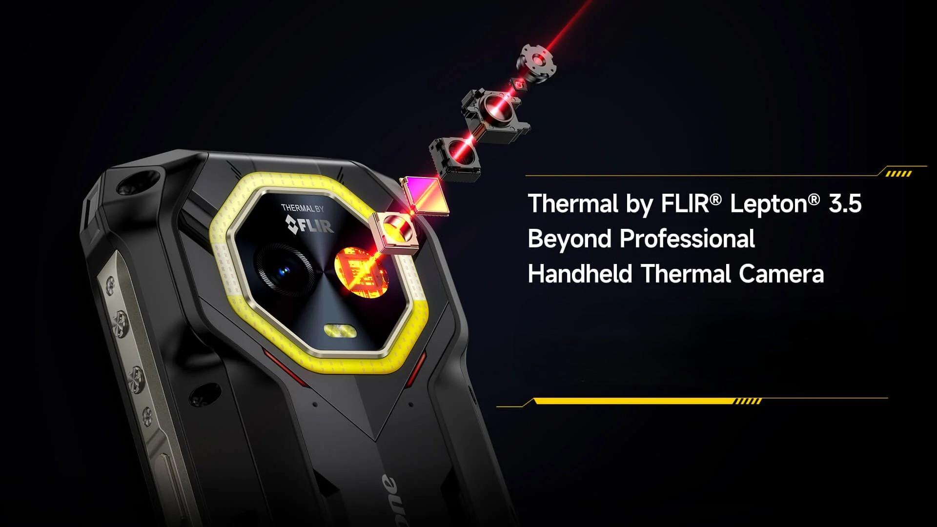 Ulefone Armor Mini 20T Pro配備FLIR Lepton 3.5熱成像鏡頭模組,利用紅外線觀察難見的事物。