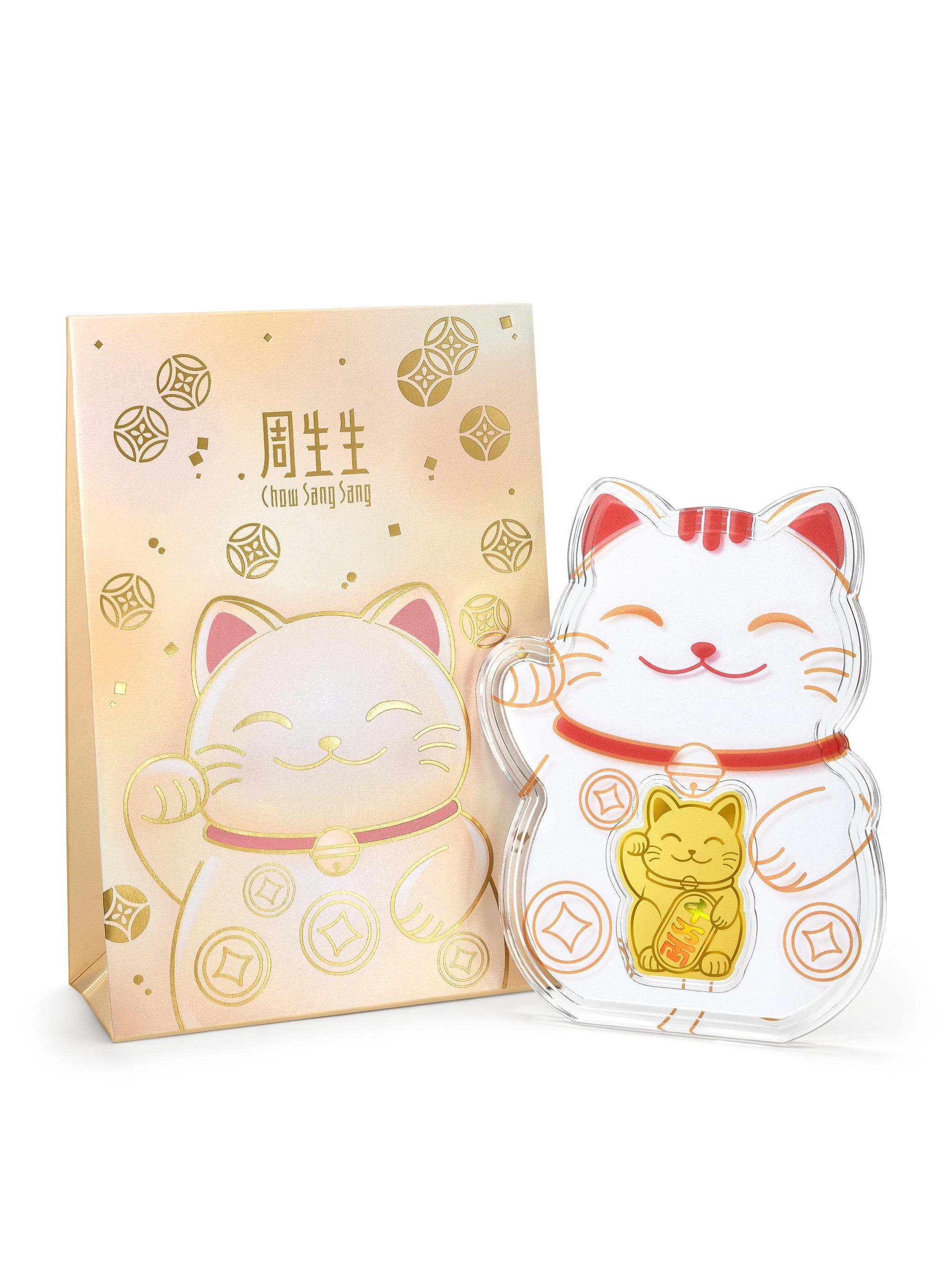 招財貓造型黃金擺件