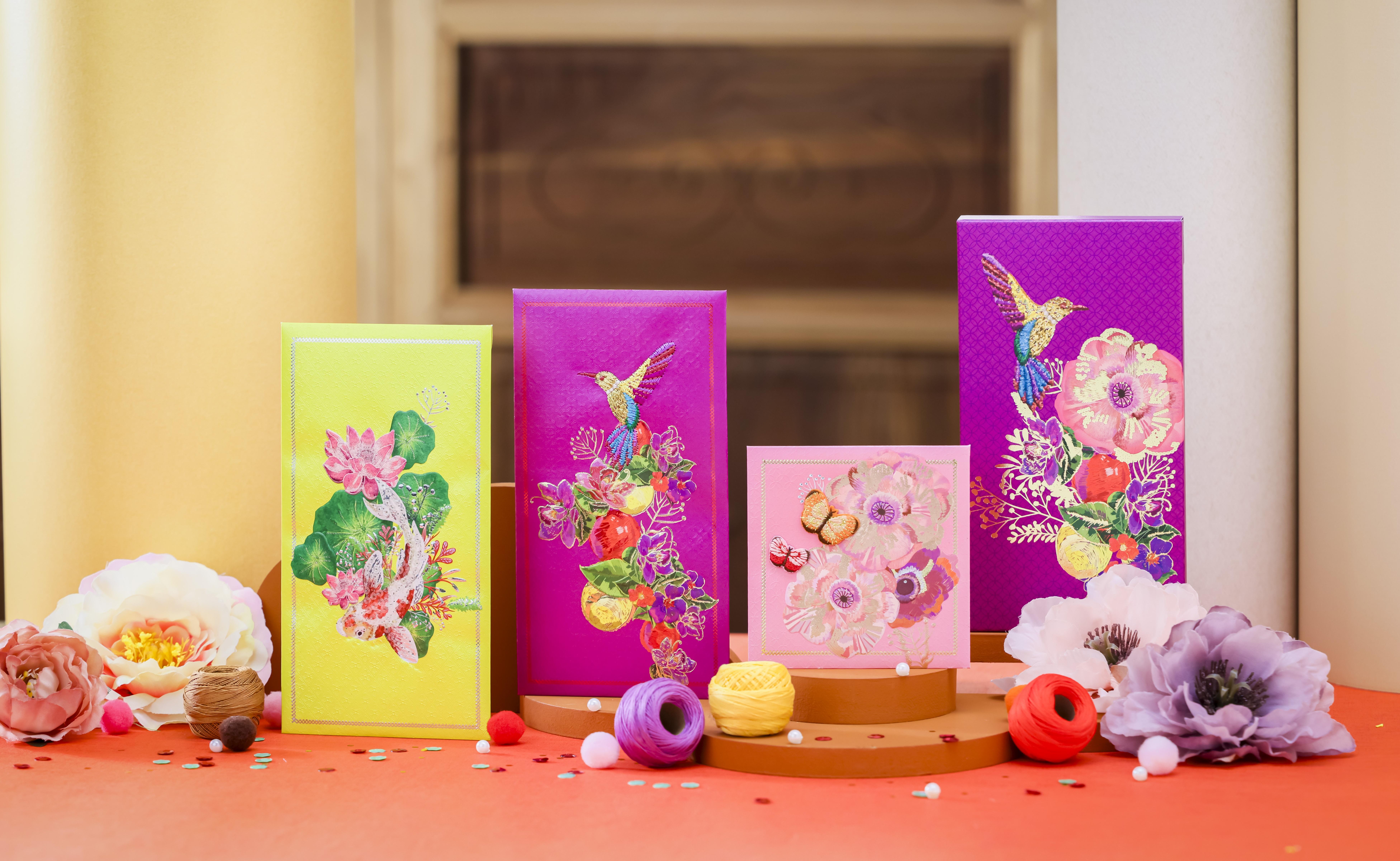 北角匯、上水廣場、PopWalk天晉滙、荃錦中心及新領域廣場 - 「『繡』麗盛放」刺繡利是封