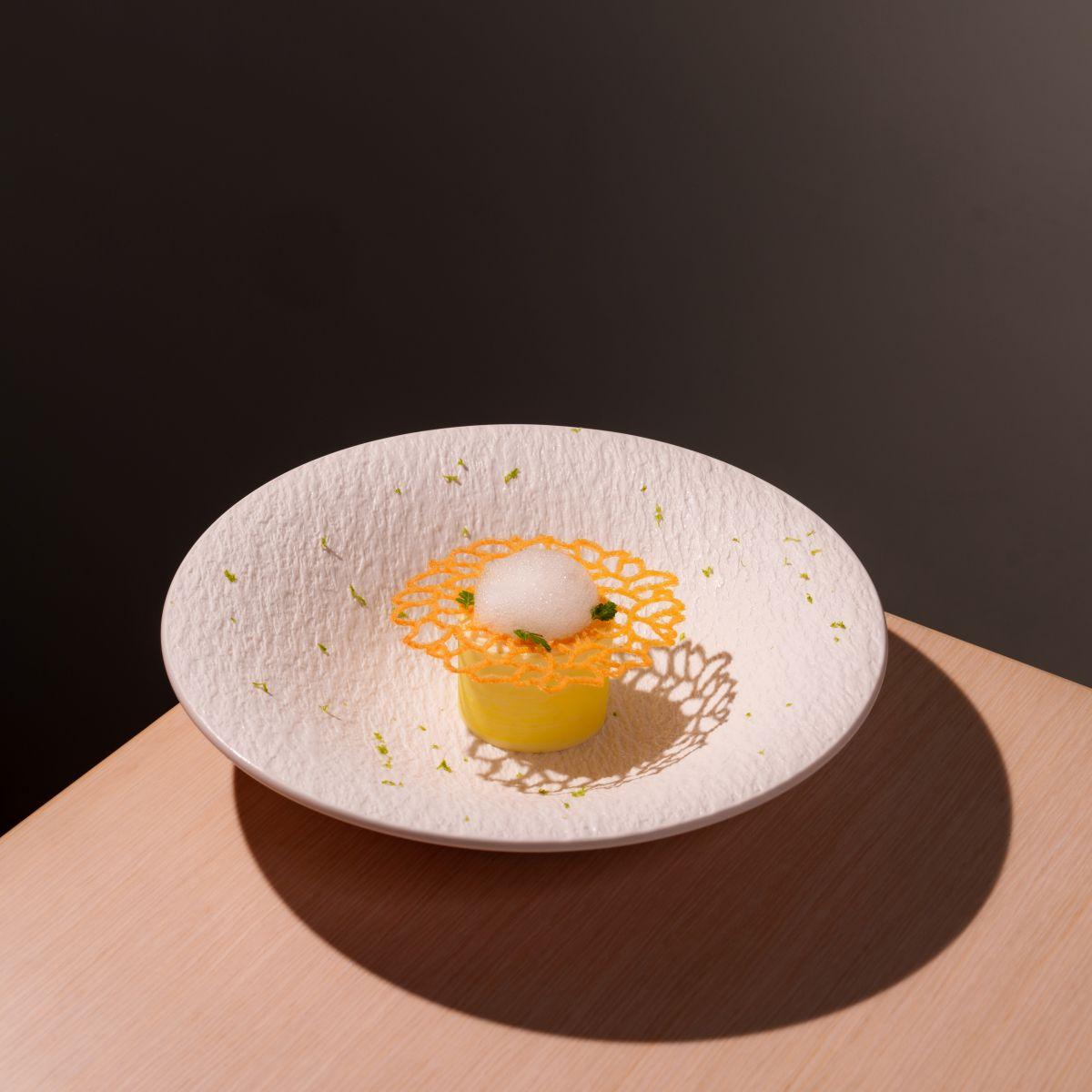 無酒精芒果青檸瑪格烈特$158 這道甜品榮獲2023年全球糕點廚師挑戰賽金牌。