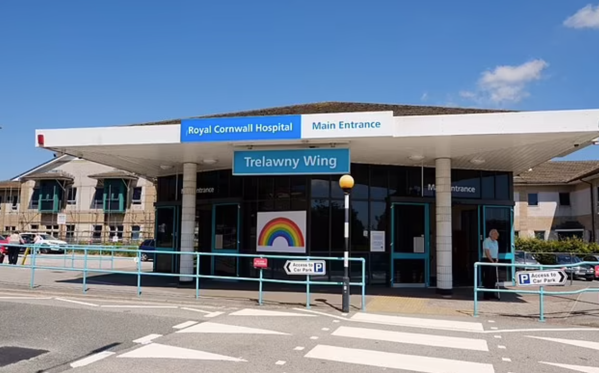 另一間醫院Royal Cornwall Hospital上周五亦宣布「嚴重事件」。(互聯網)