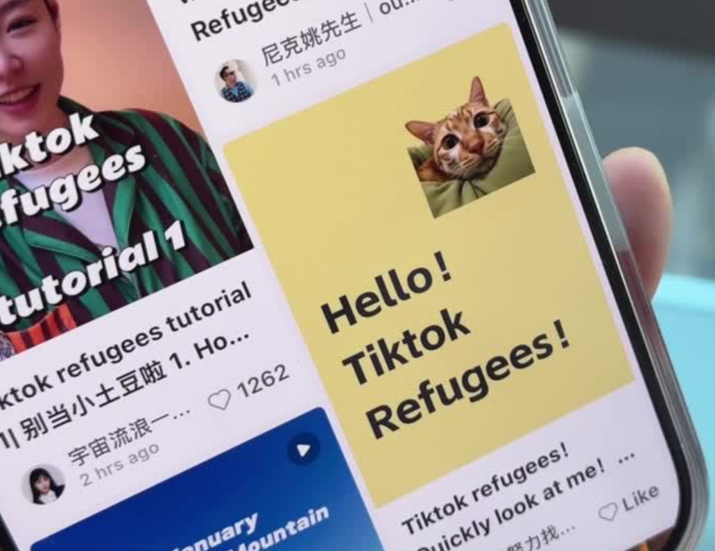 「TikTok難民」美國用戶近日湧入中國另一社交平台「小紅書」(英文稱REDnote),引發大量中美網民直接交流的罕見現象。(網上圖片)