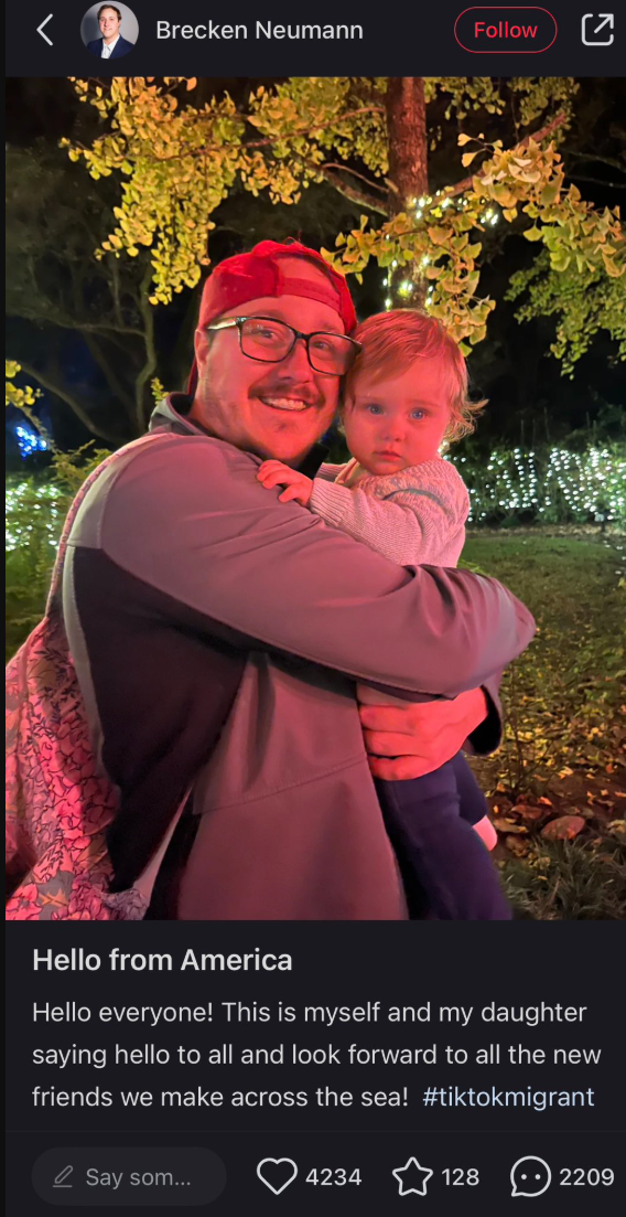 「TikTok難民」美國用戶近日湧入中國另一社交平台「小紅書」(英文稱REDnote),引發大量中美網民直接交流的罕見現象。(網上圖片)