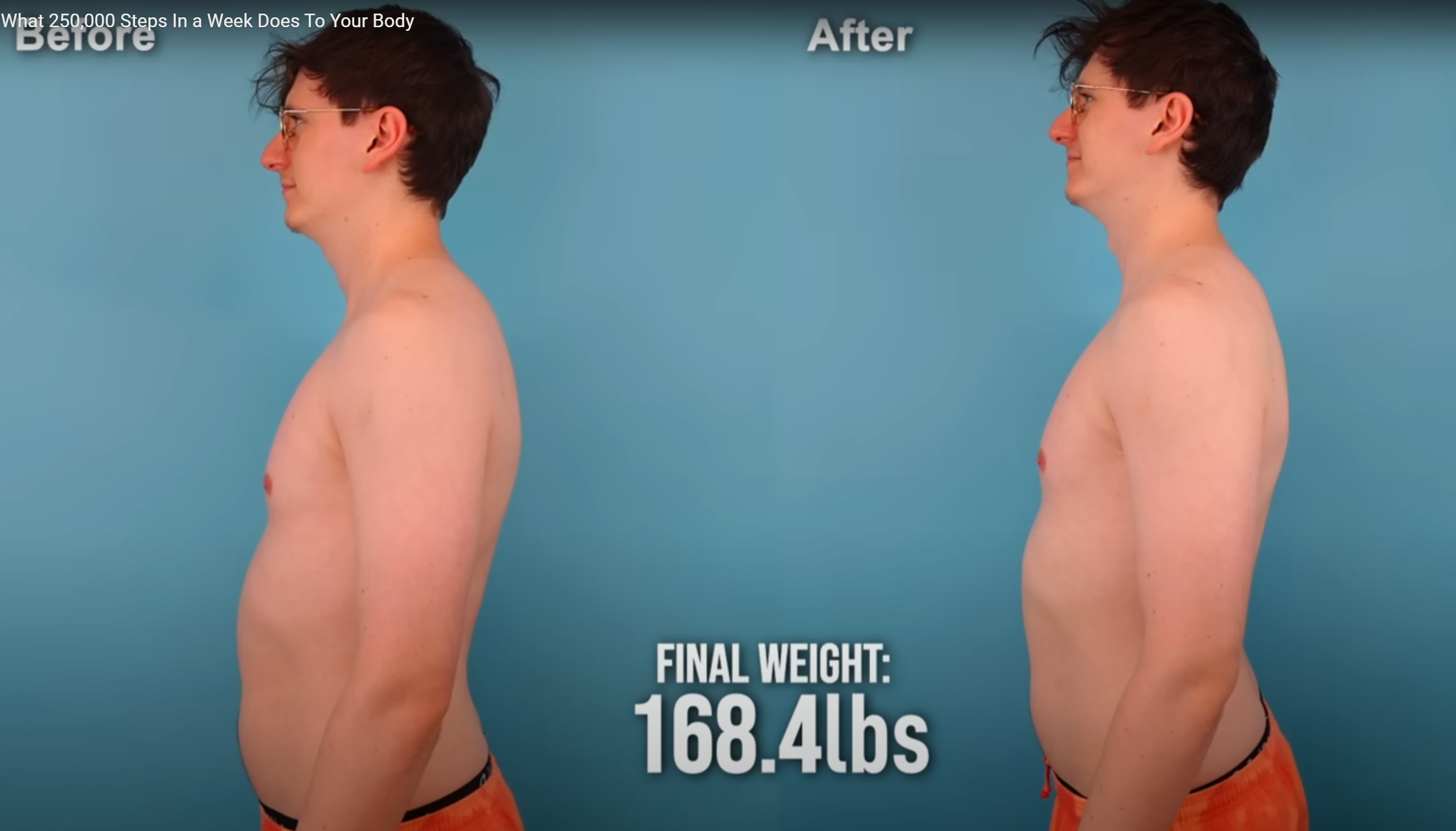 威爾許對比前後照片,身形變得收身結實