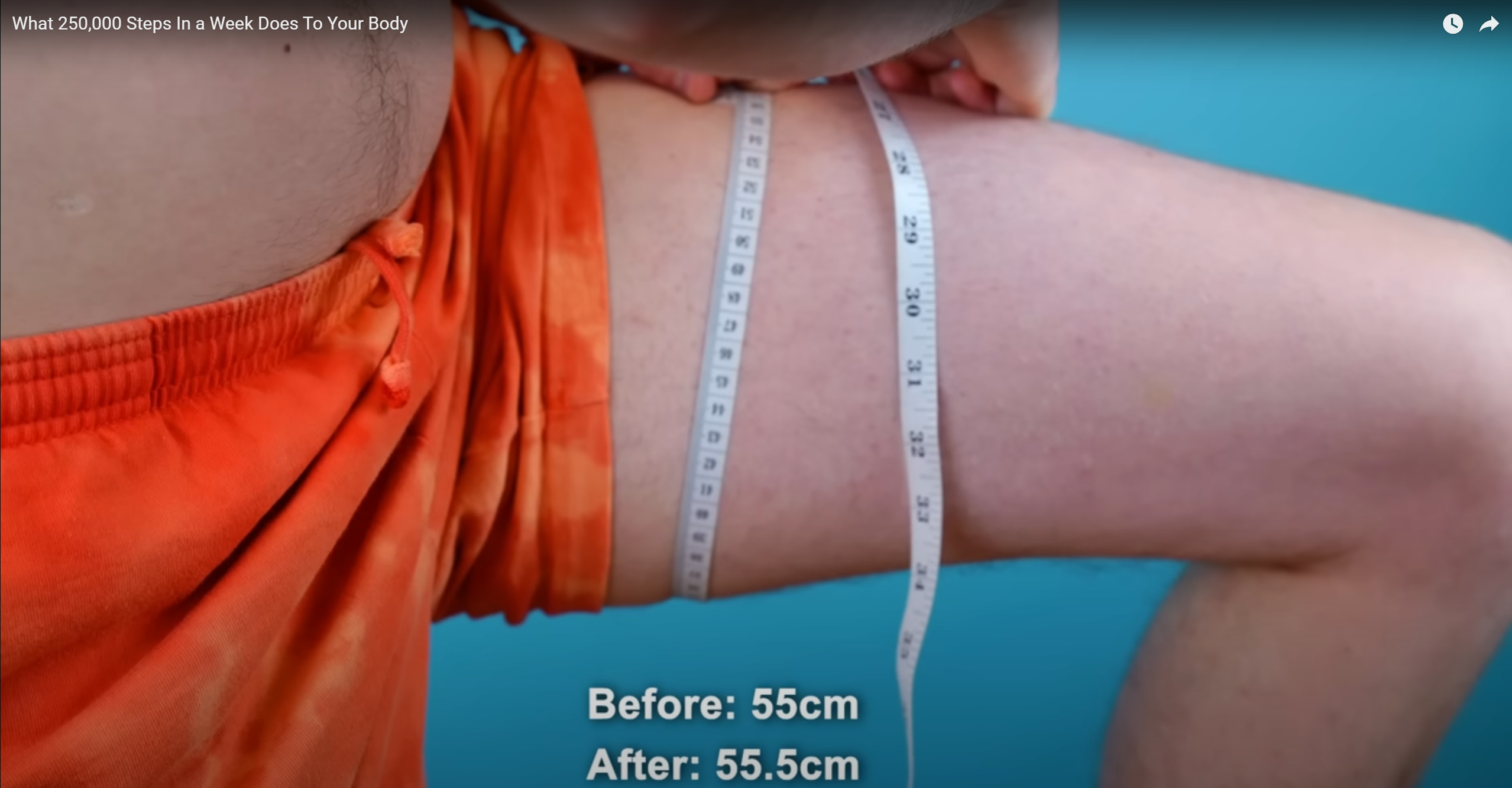 威爾許對比前後照片,身形變得收身結實,大腿圍長度增加0.5厘米