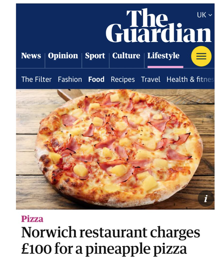 英國《衛報》的報道。(互聯網)