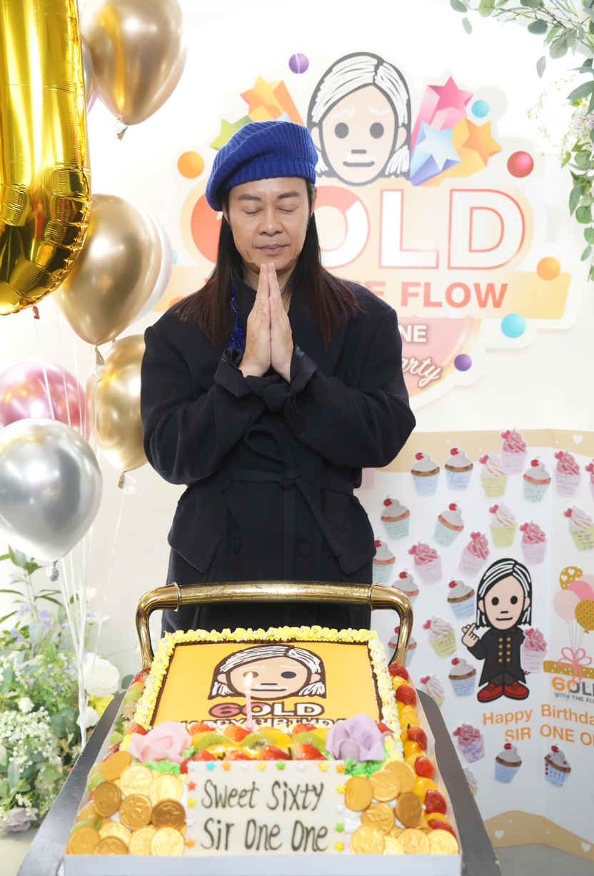 蔡一智「登六」舉行生日會慶祝。