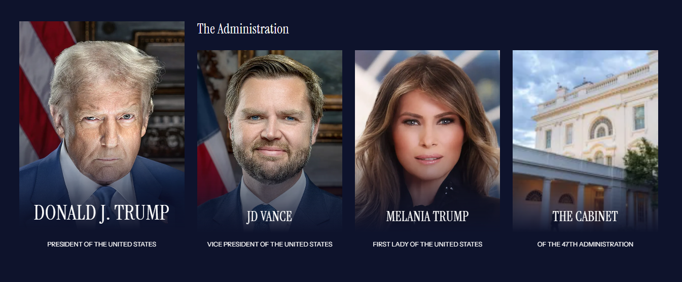 特朗普的照片充滿電影感,梅拉尼婭的則似是開爆濾鏡。(互聯網)