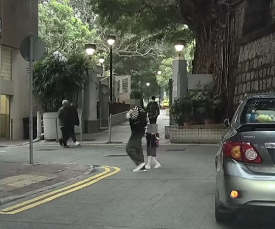 婦人與另一名女童會合後,3人繼續前行(車cam L(香港群組)FB)