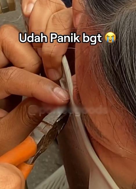 消防員只用一個鉗子,便成功將女子解救了,鼻環亦輕易從椅背取出。(IG)