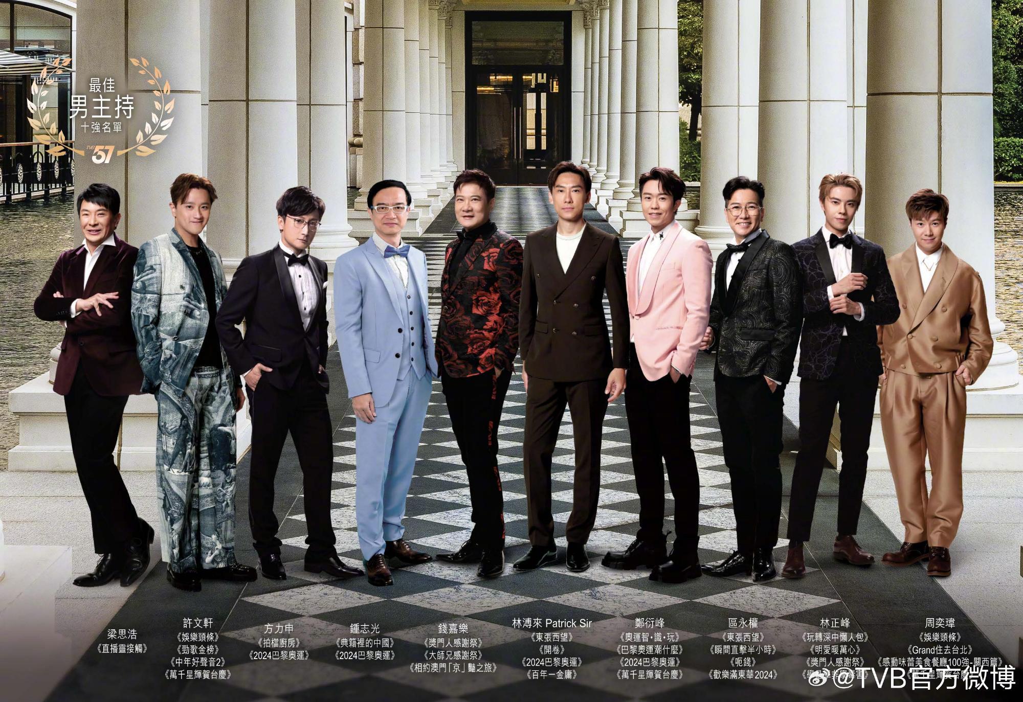 「最佳男主持」最後十強。