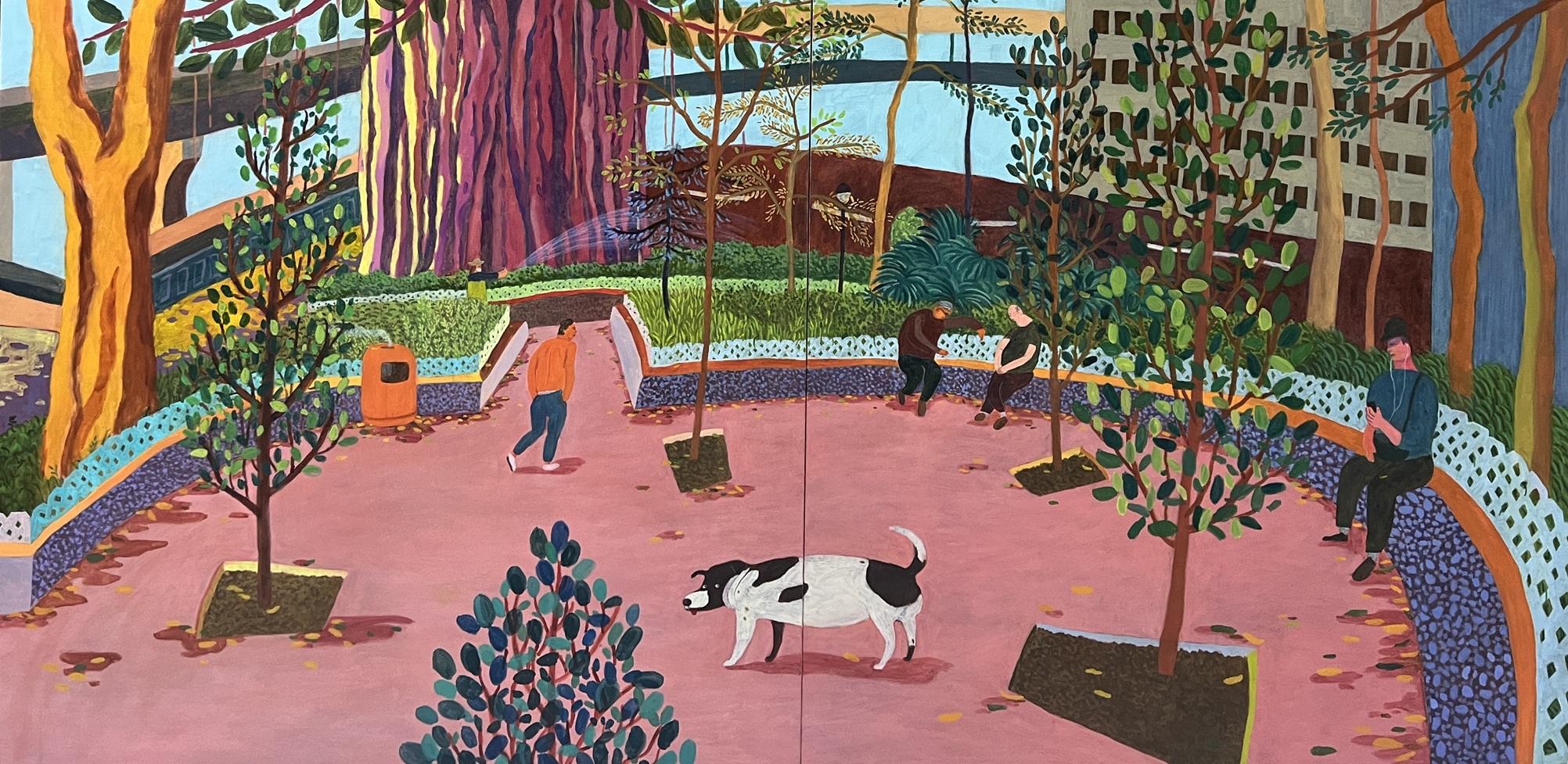 曹穎褀油畫作品《迴旋餘地》。