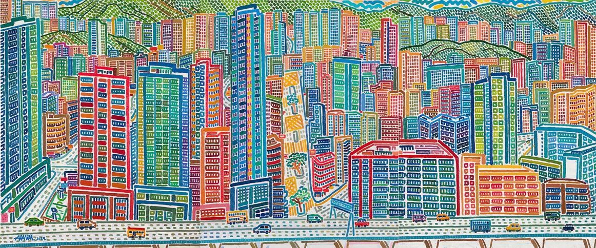 黎雅倫油畫作品《Landscape No.2》。