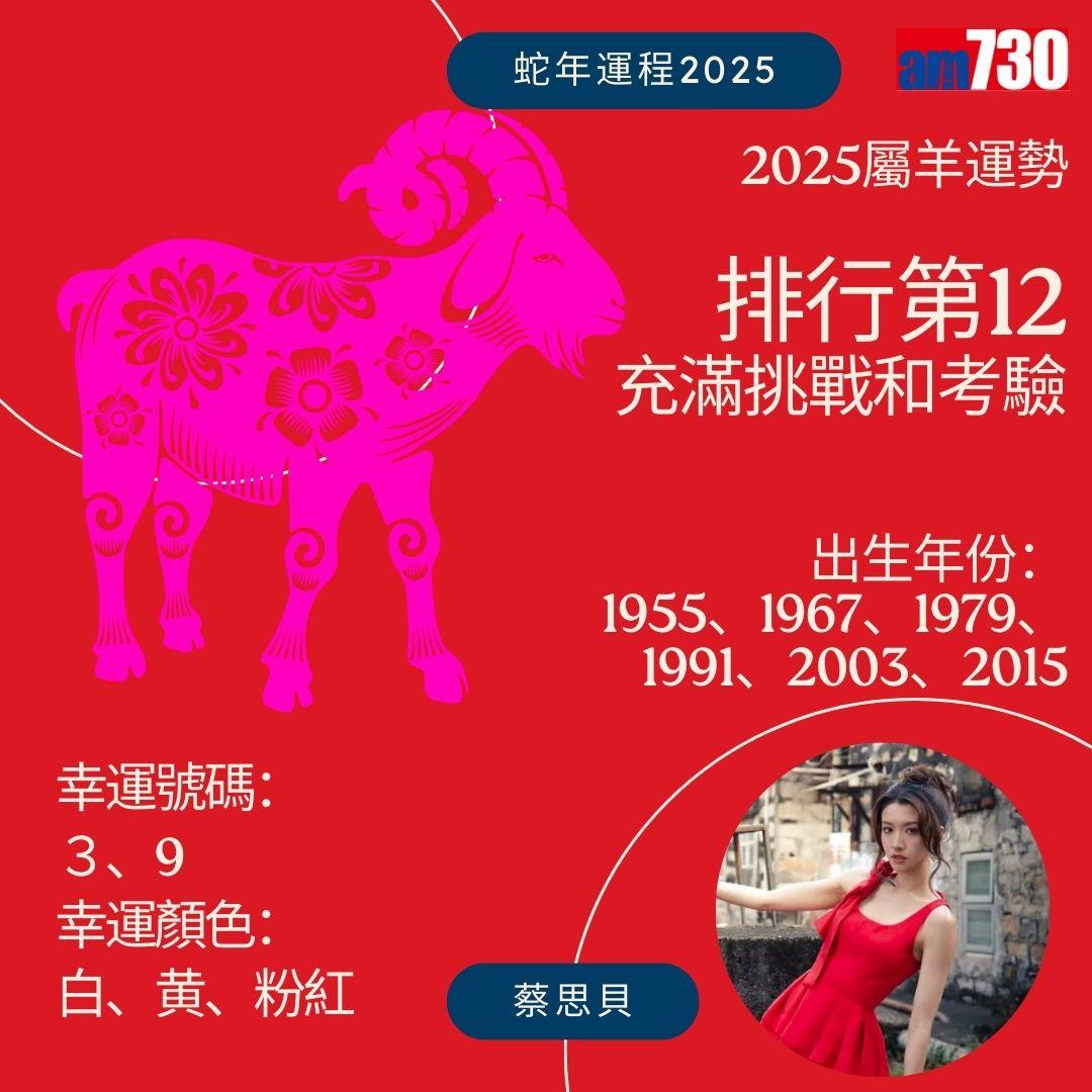 七師傅2025|蛇年12生肖運程排行榜 - 羊排行第12