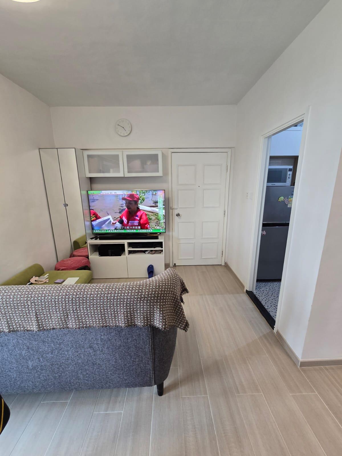 嘉翠園中高層A室,實用面積約465方呎,原則兩房間隔。(代理提供)