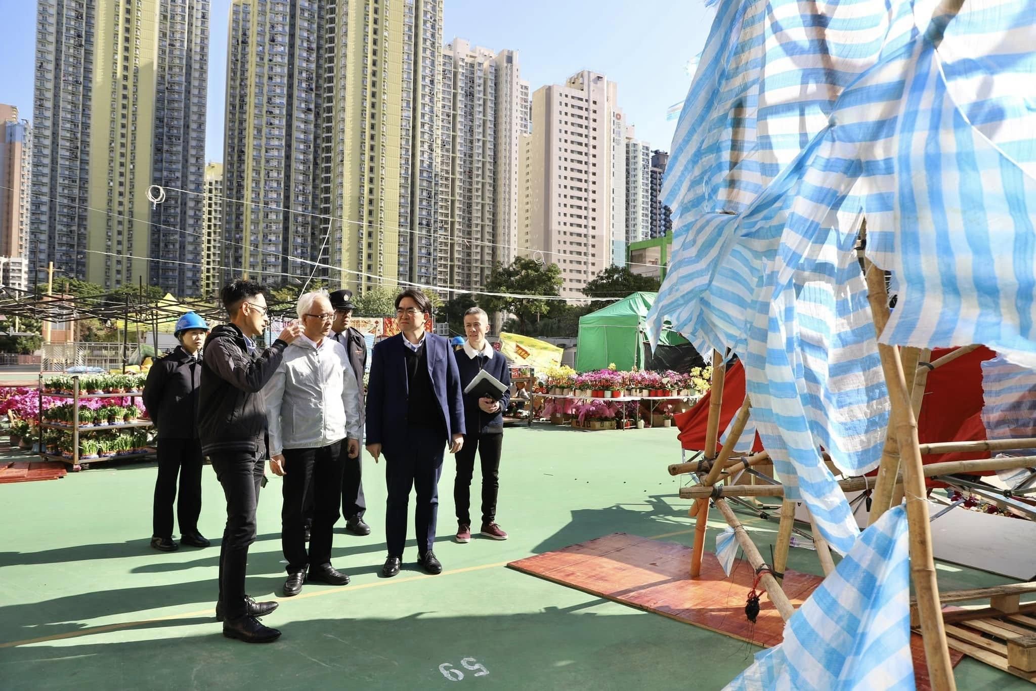 農曆新年2025|長沙灣年宵攤檔被強風破壞暫關閉 謝展寰:目標今晚重開(更新)