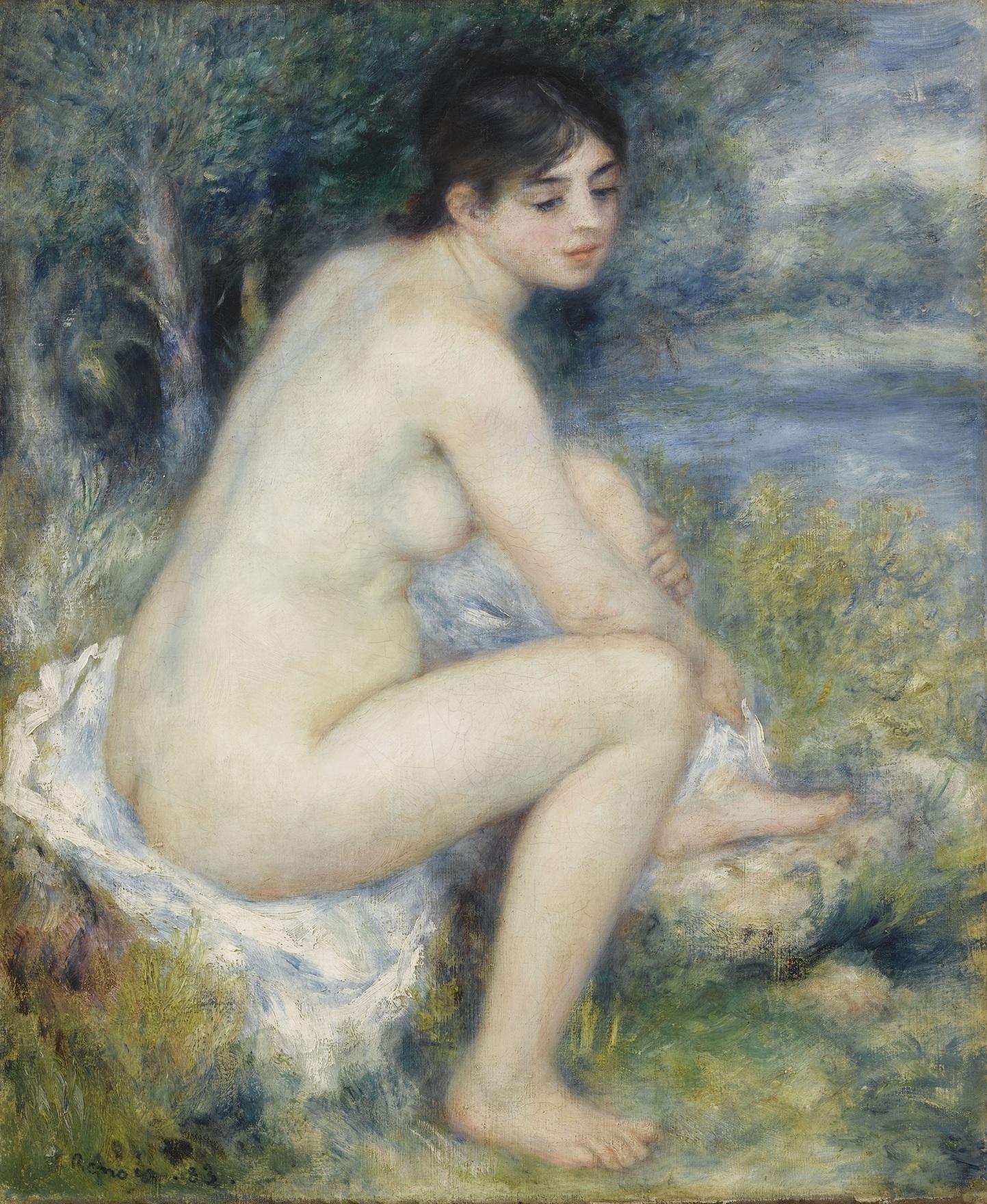 雷諾阿作品《Nude in a Landscape》。