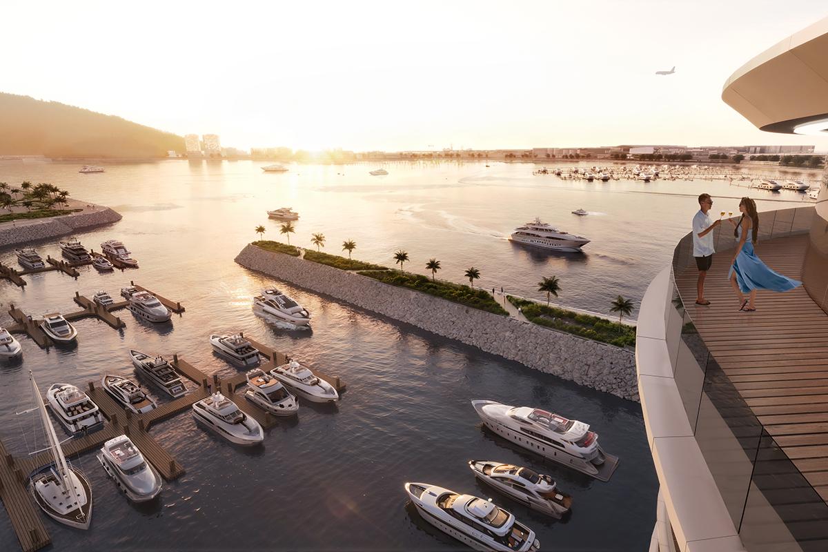 機場城市項目包括興建逾570個遊艇泊位。(資料圖片/機管局模擬圖)