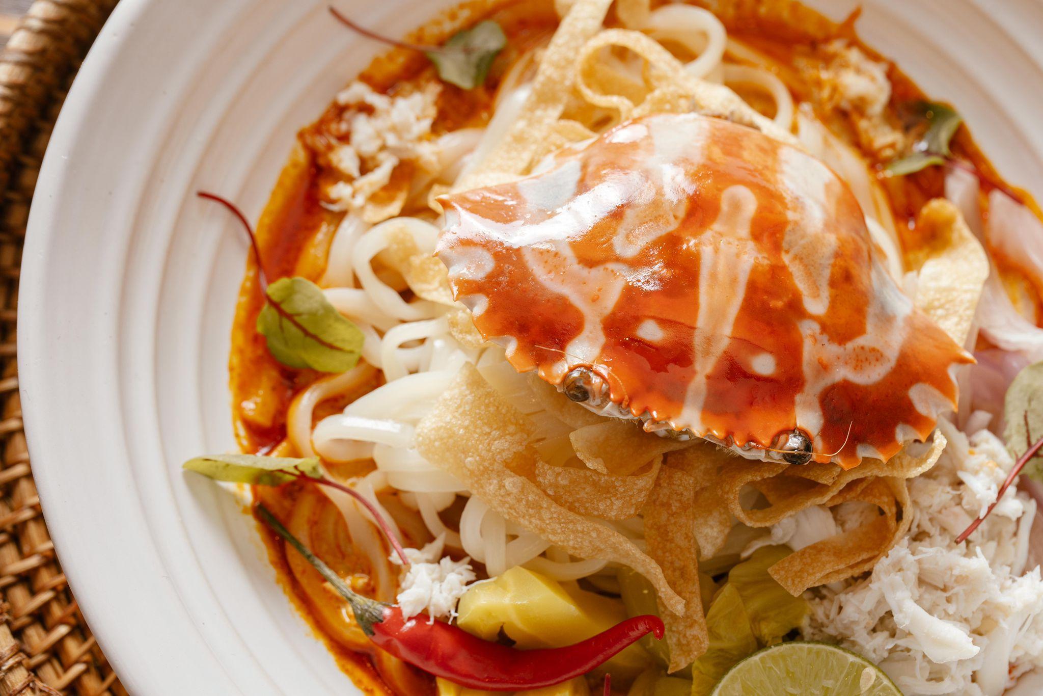 泰北蟹肉金湯烏龍麵$158