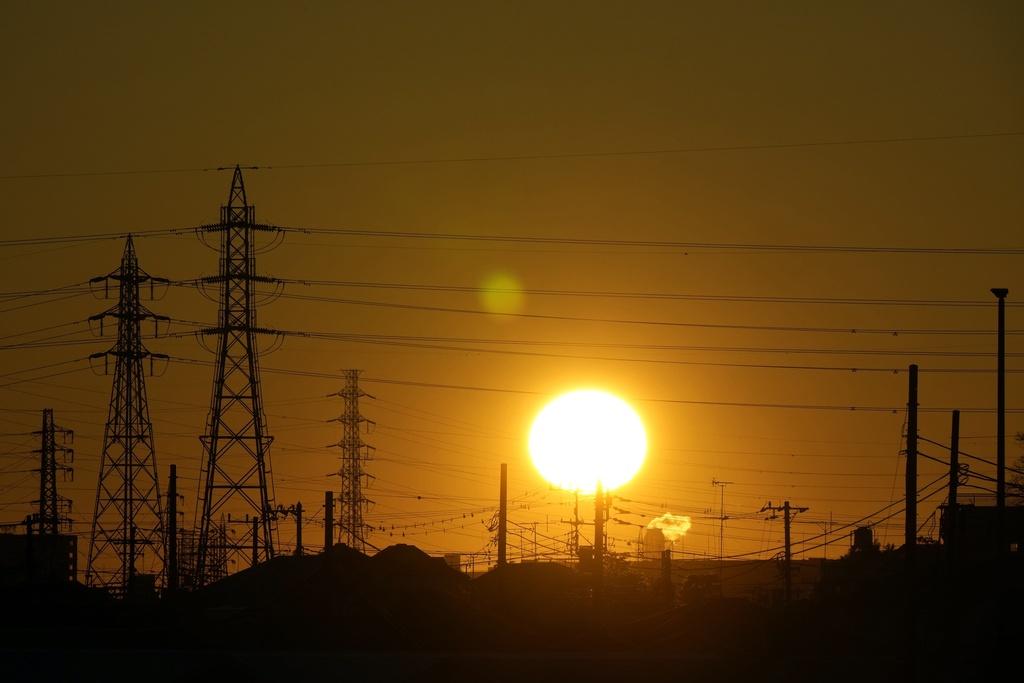 橫濱的元旦日出。(美聯社)