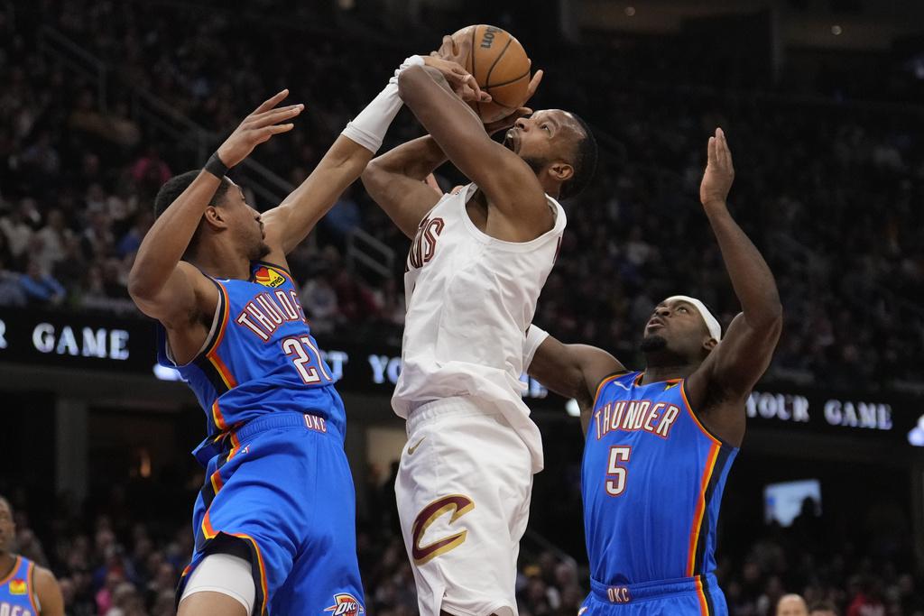 騎士129:122擊敗雷霆。(美聯社)