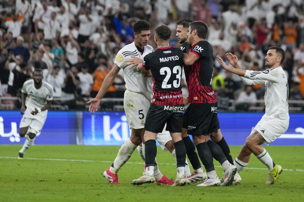 皇家馬德里及馬略卡職球員賽後爆衝突。(美聯社)