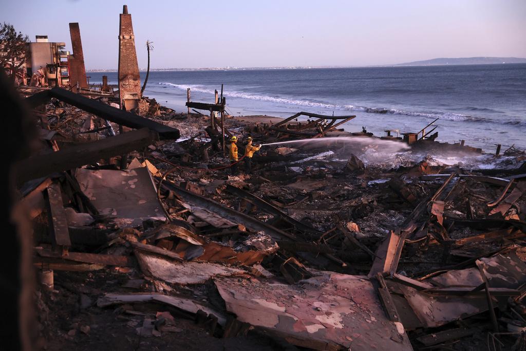 馬利布災區。(美聯社)