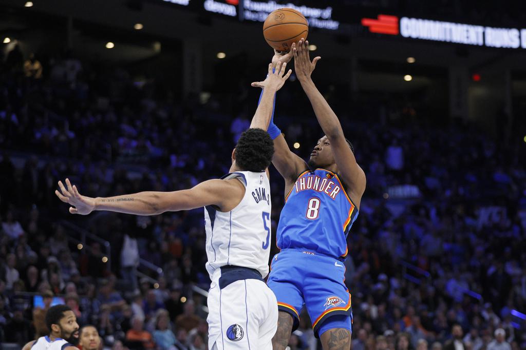 獨行俠121:115雷霆。(美聯社)