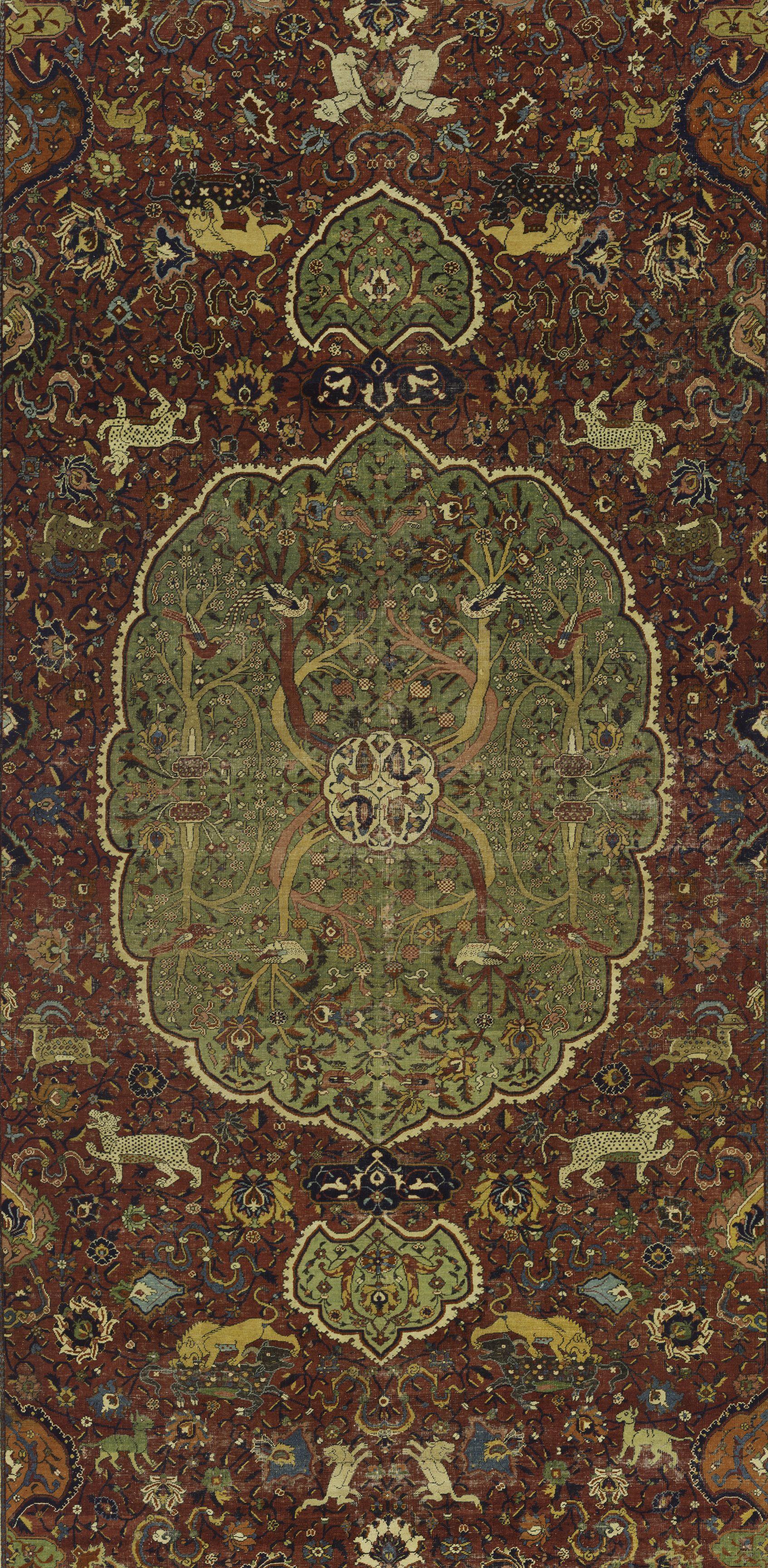 「文明交織:多哈伊斯蘭藝術博物館地毯珍藏」藏品。(香港故宮文化博物館提供)