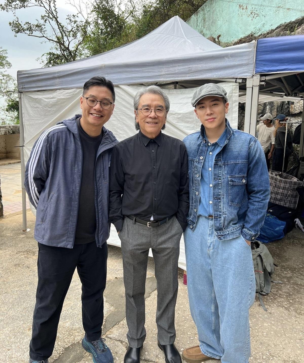 姜大衛與孻仔姜卓文,早前為陳慧嫻新歌《陪伴》拍MV。