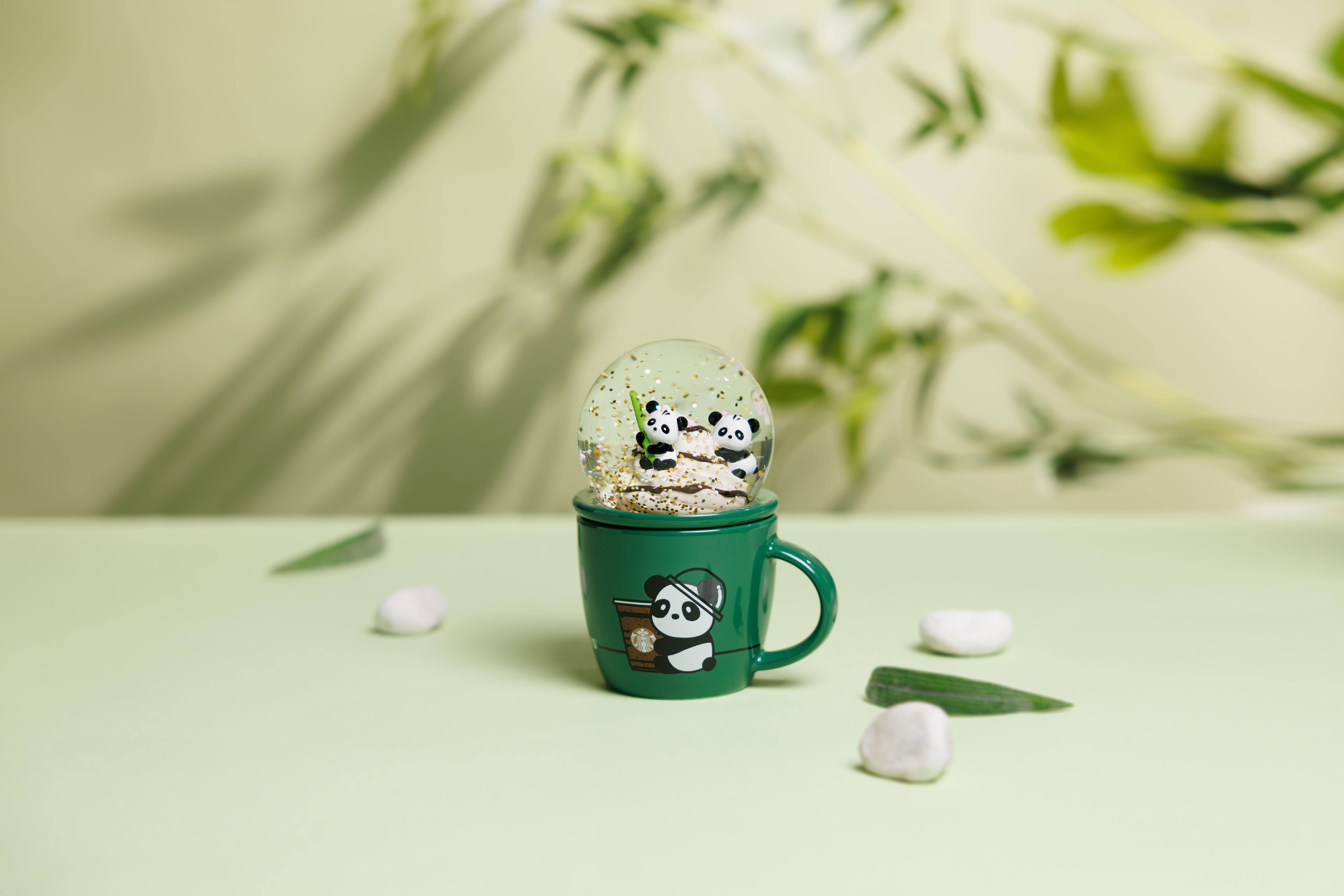 可愛熊貓圖案的咖啡杯