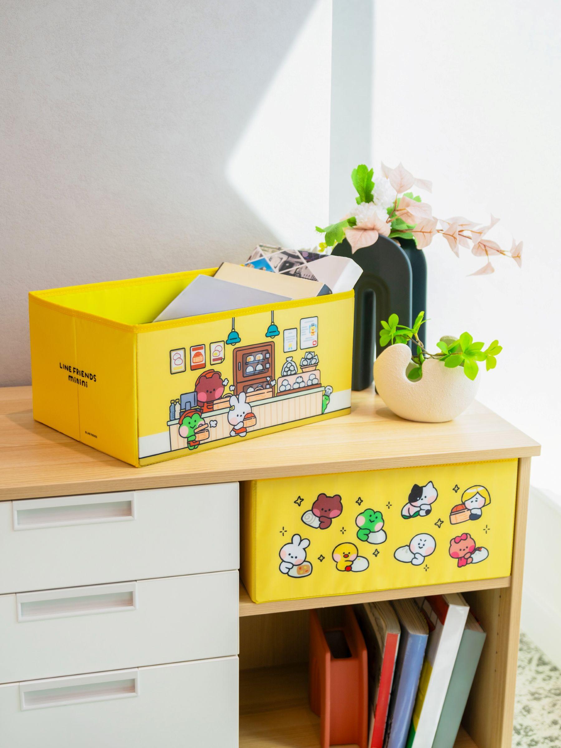 LINE FRIENDS minini摺疊儲物箱 惠顧任何產品折實價每滿$35,獲贈印花1個,儲滿5個印花,另加$68可換購。