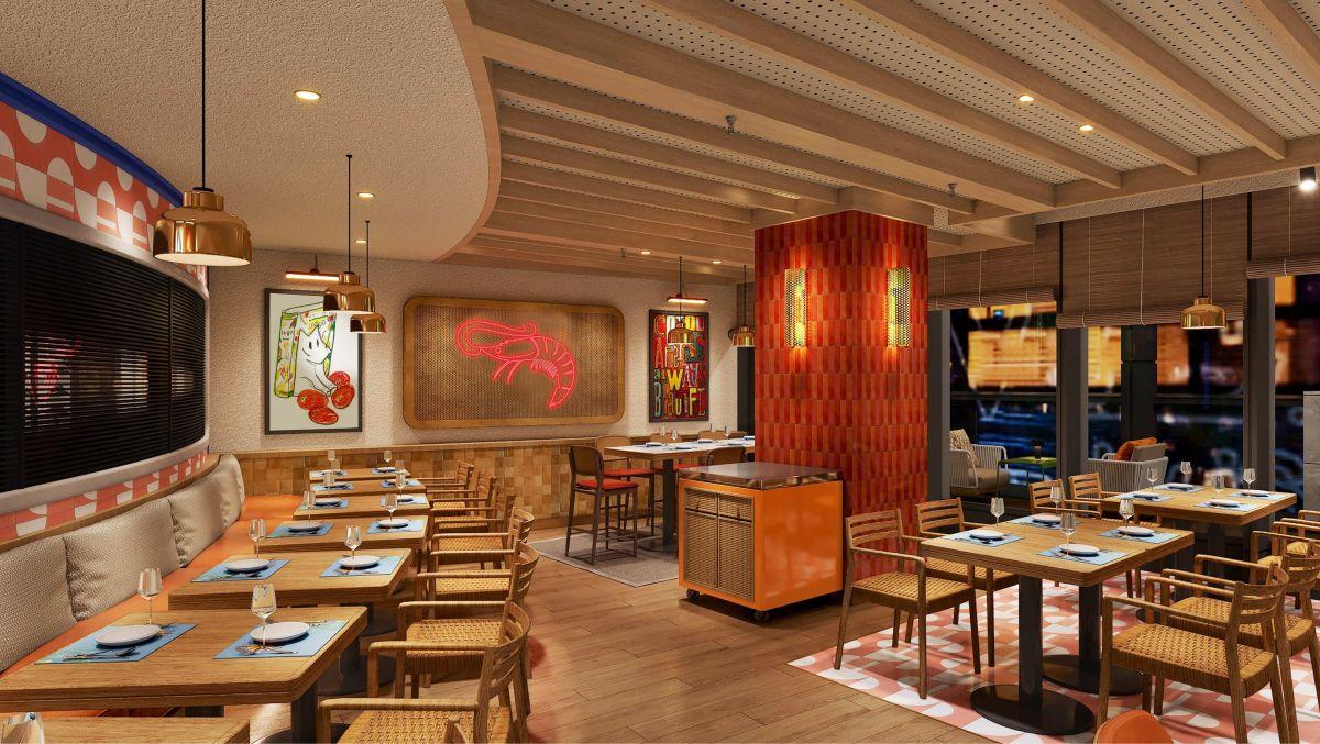 餐廳的室內設計與氛圍將食客帶到巴塞隆拿或瓦倫西亞的美食天堂。