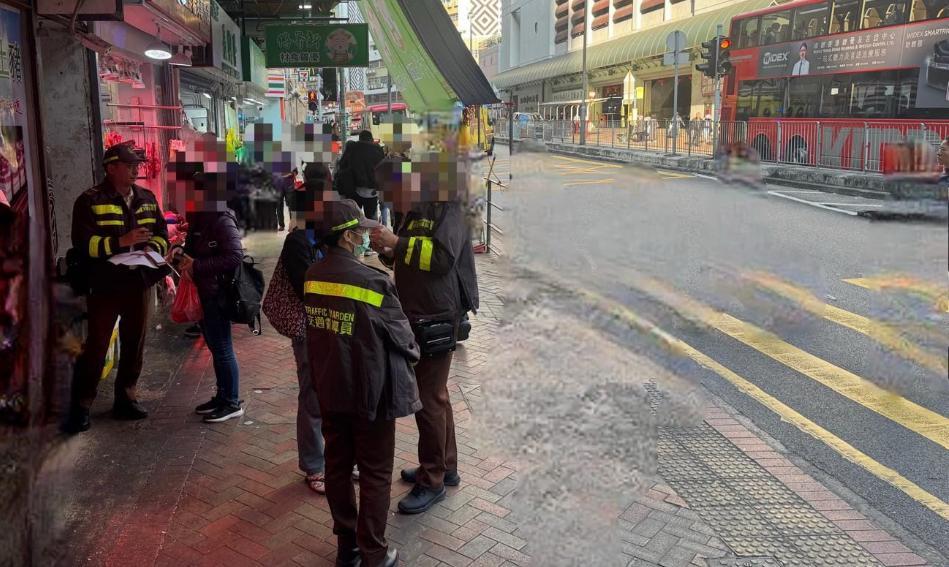 發出32張傳票,檢控涉及單車或行人的交通違例罪行。(警方圖片)