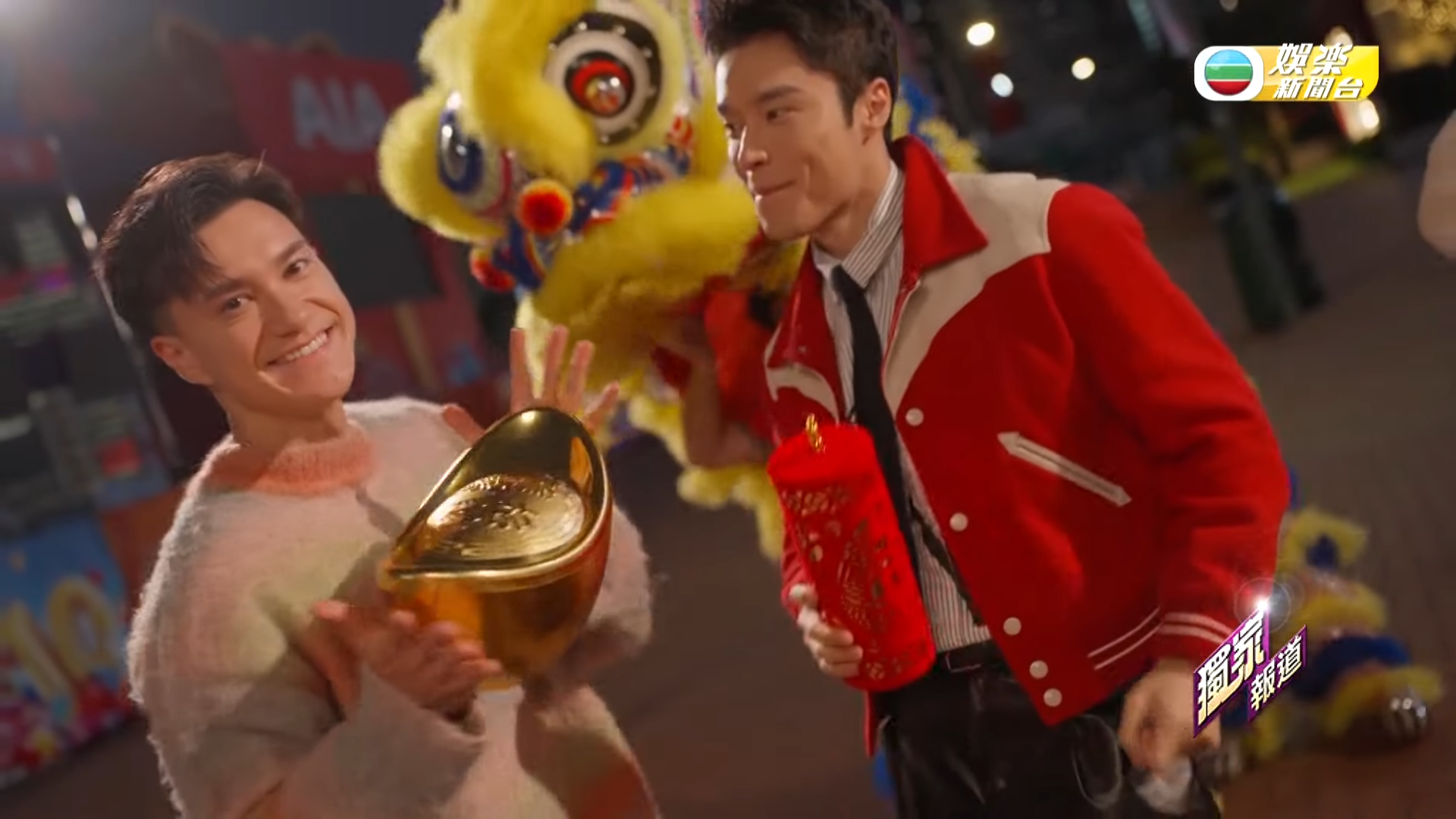 TVB找來一眾年青藝人拍賀年廣告吸客,年紀最大的是坤哥及Hubert。